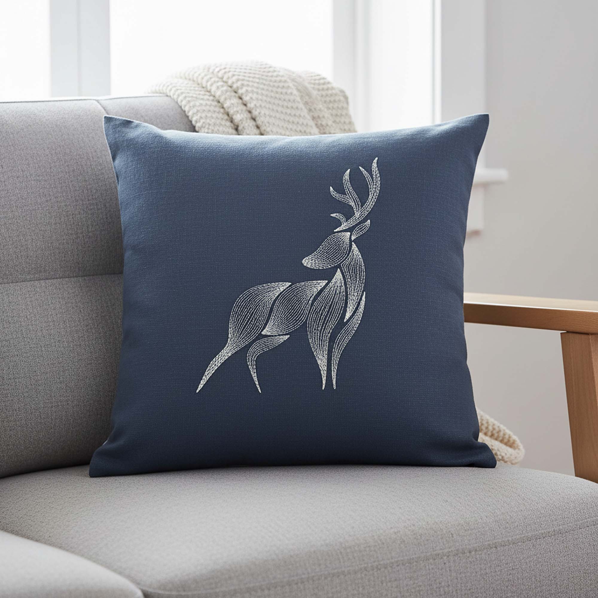Elegantes Stickmotiv Hirsch