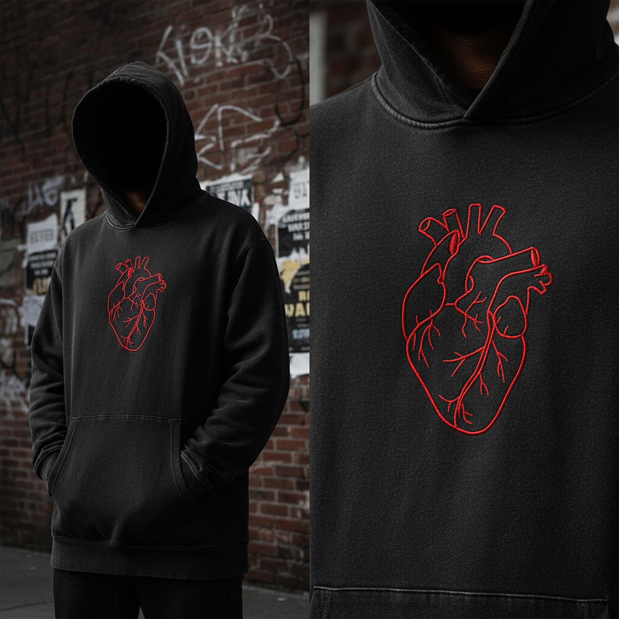 Anatomical Heart Machine Embroidery Design mockup preview 2