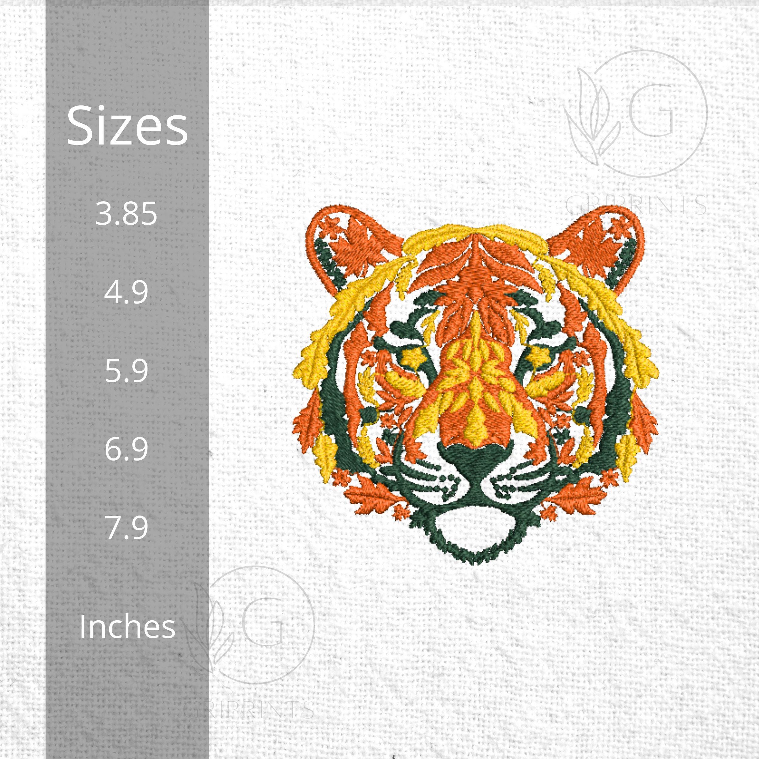 Autumn Tiger Machine Embroidery Design mockup preview 2