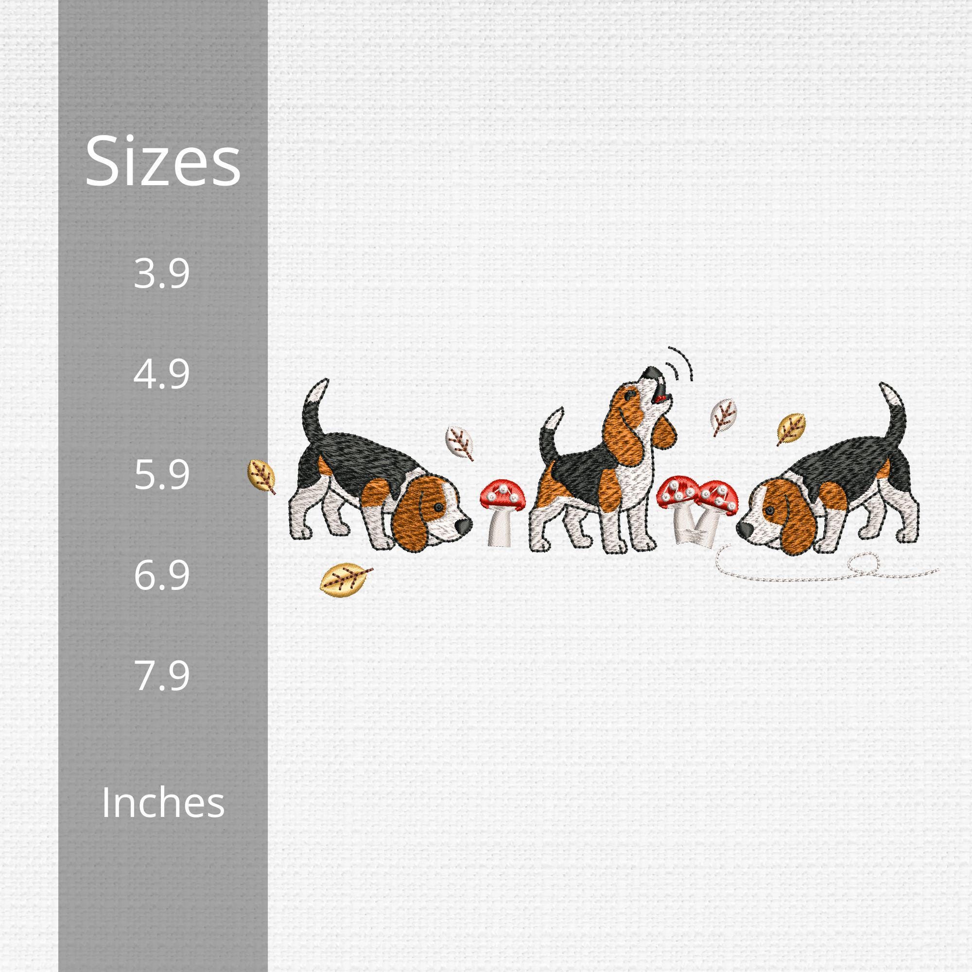 Baying Beagle Dog Machine Embroidery Design mockup preview 2
