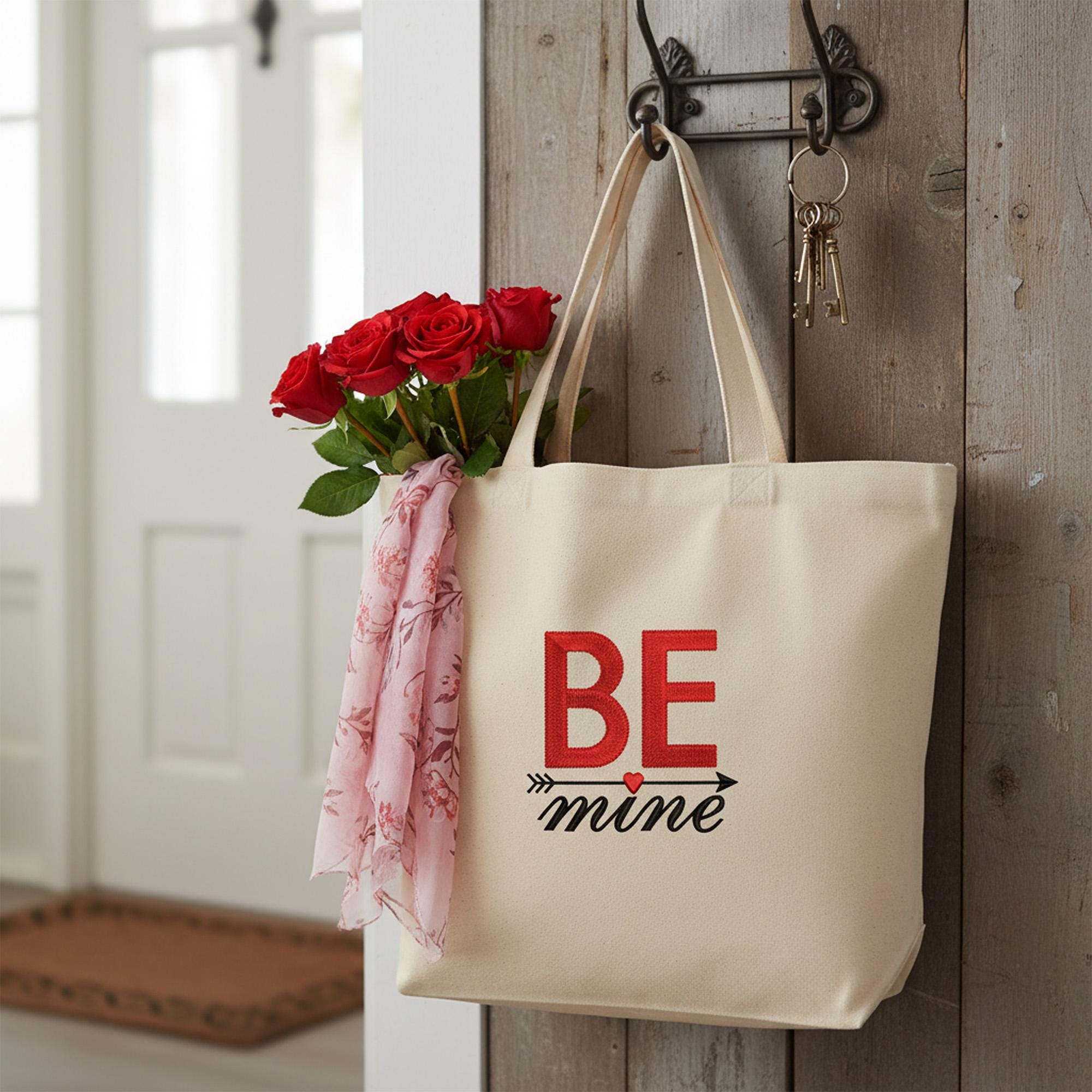 Be Mine Text Machine Embroidery Design main preview