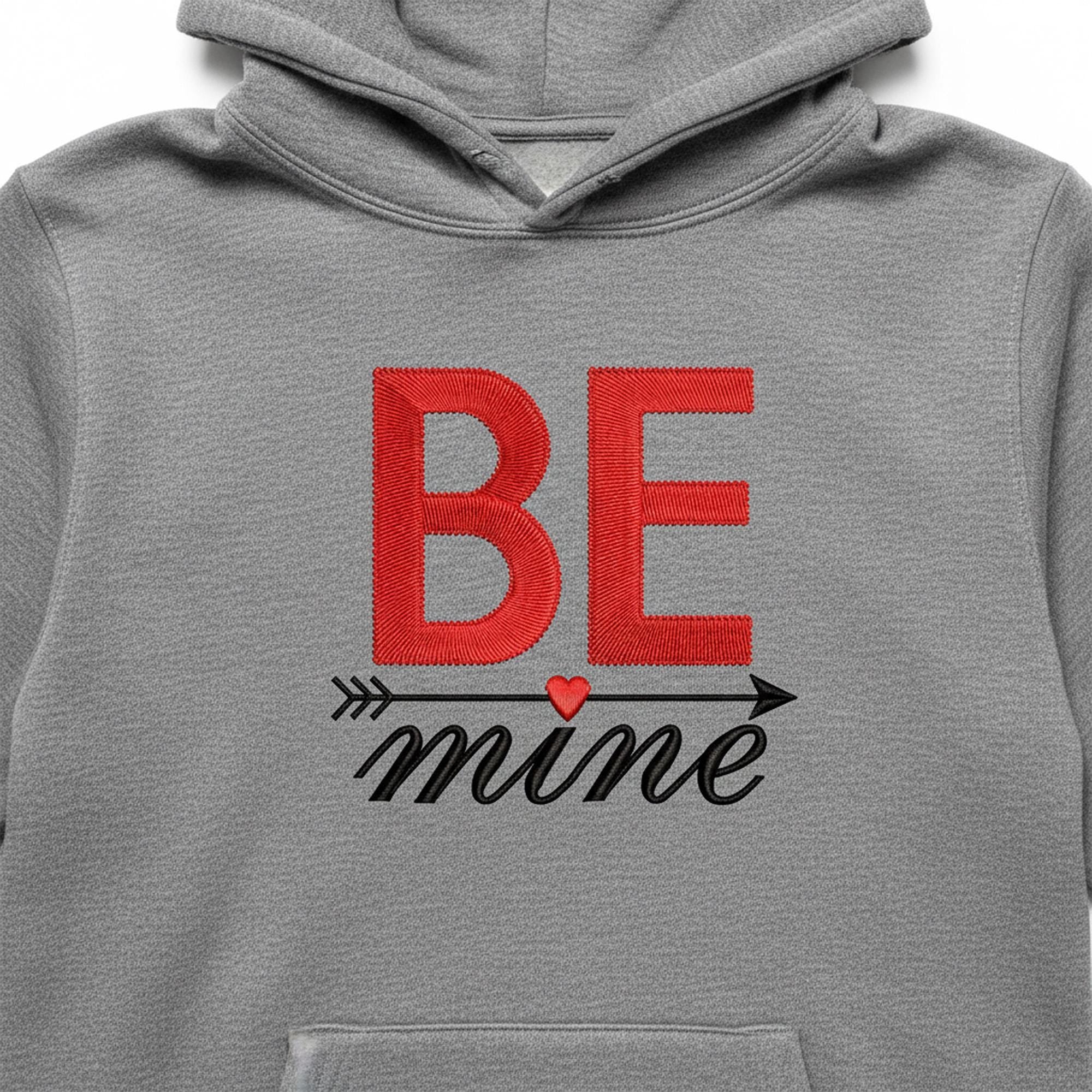 Be Mine Text Machine Embroidery Design mockup preview 7