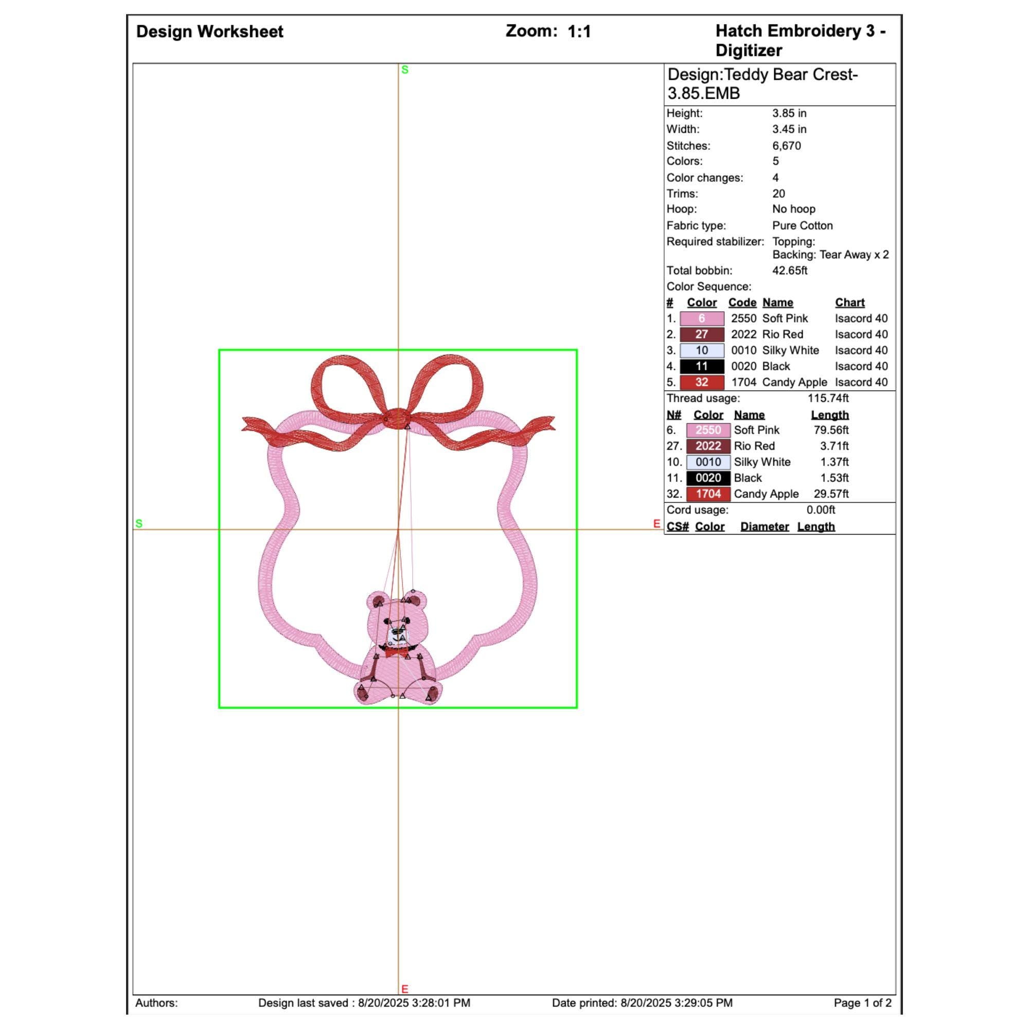 Bear Wreath Nursery Embroidery mockup preview 2