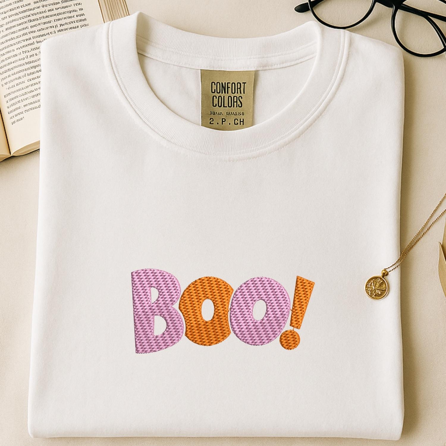 Boo Word Art Halloween Embroidery main preview