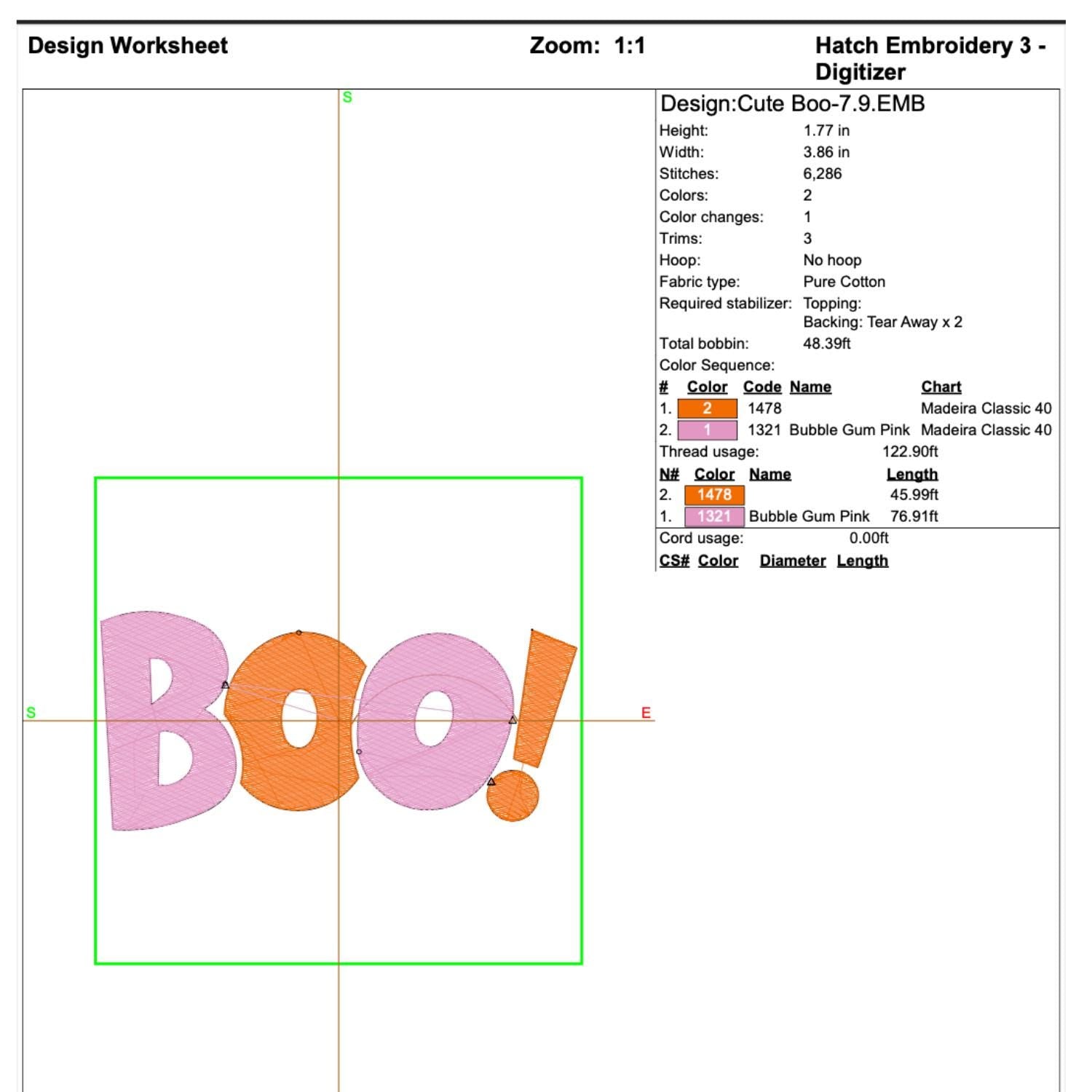 Boo Word Art Halloween Embroidery mockup preview 9