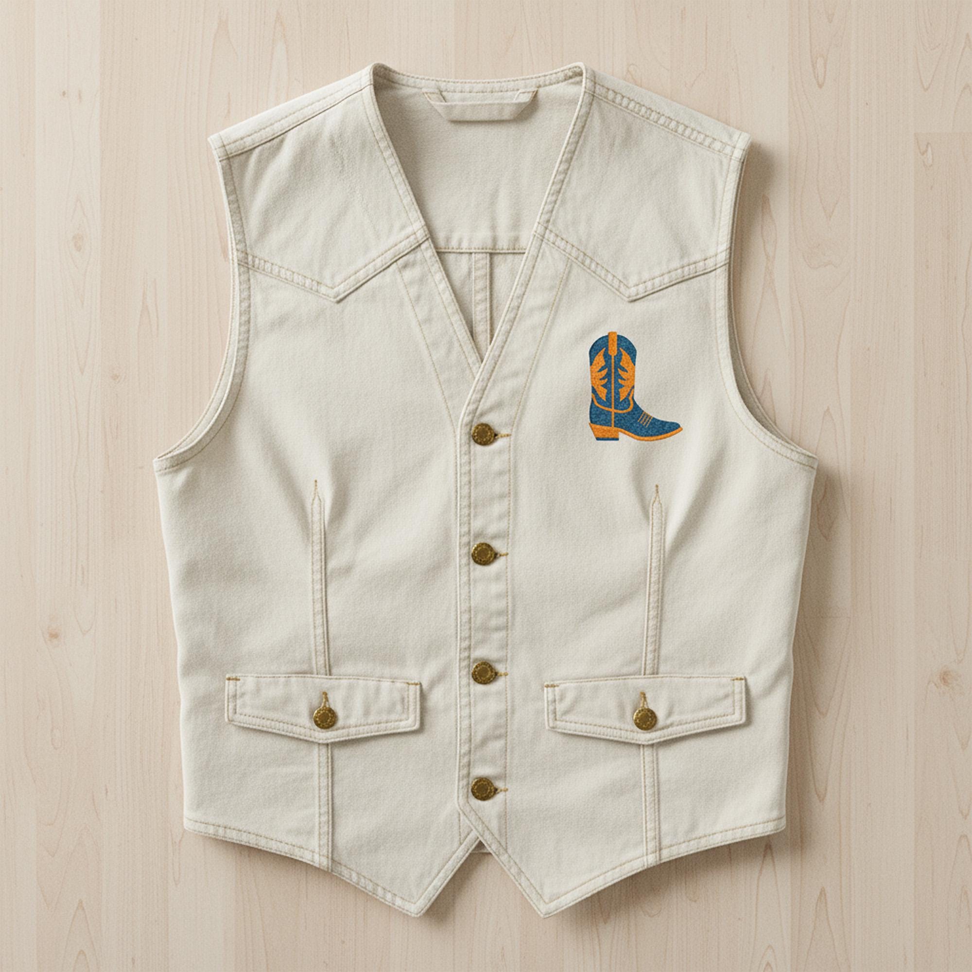 Cowboy Boot – Western Machine Embroidery Design main preview