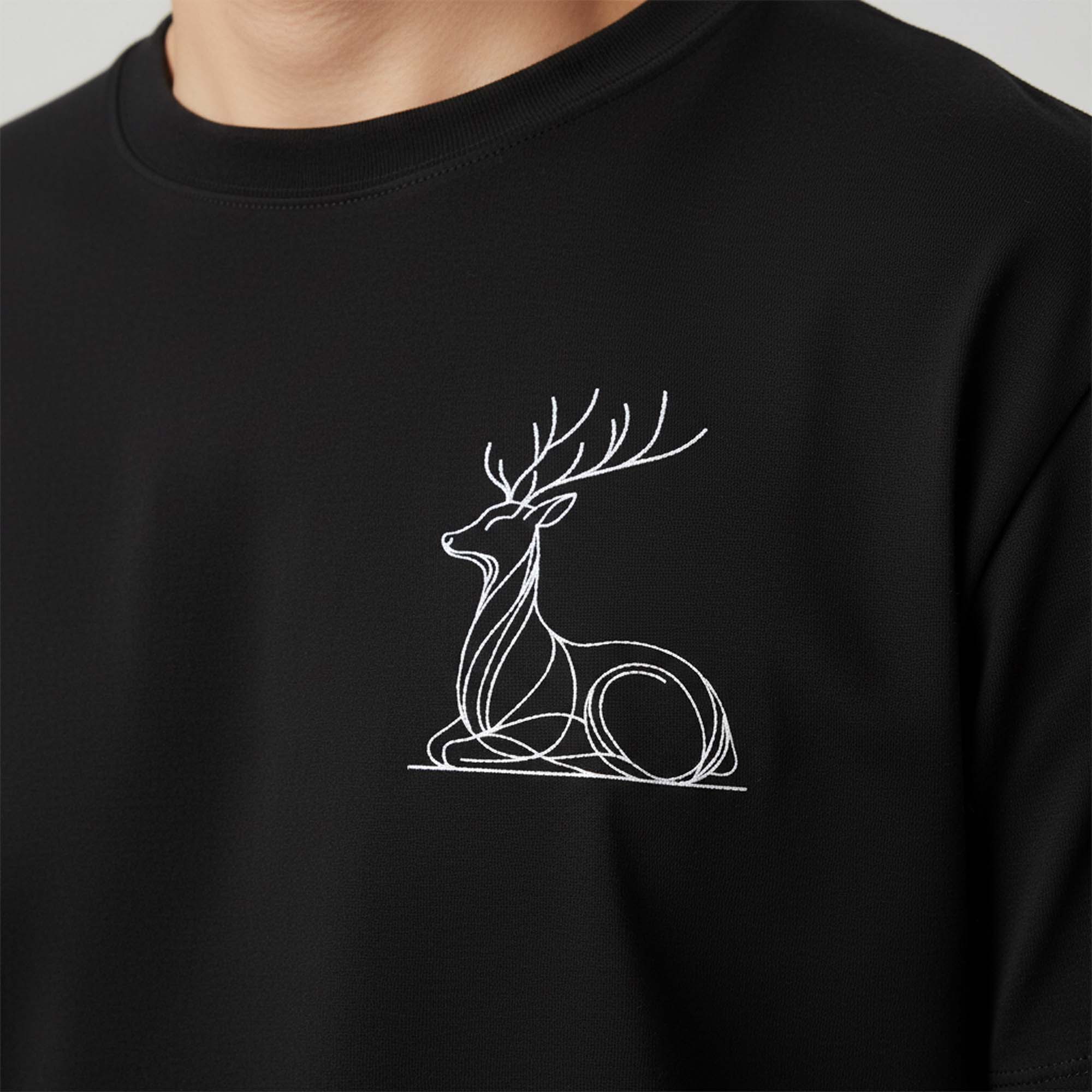 Mini Deer Line Art Embroidery