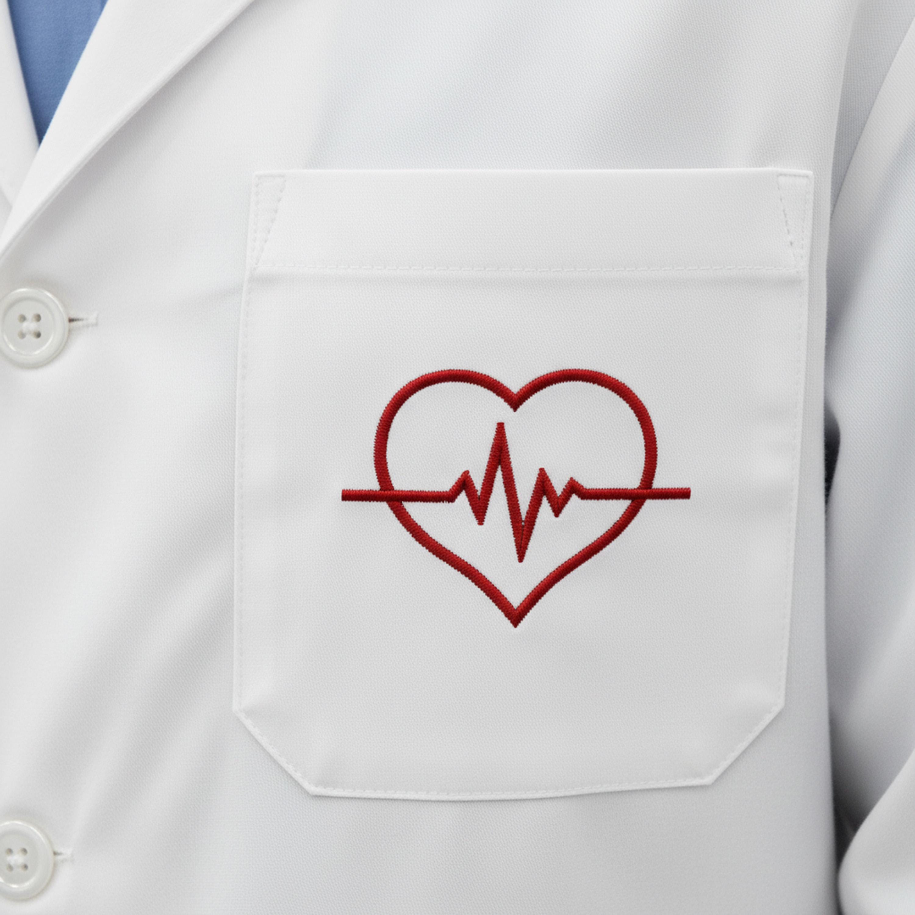 Ekg Heartbeat Nurse Machine Embroidery Design mockup preview 2