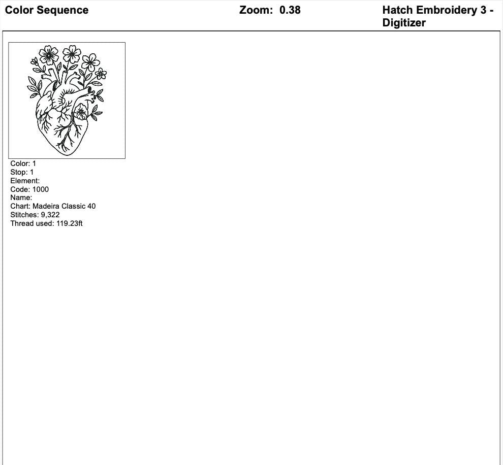 Floral Anatomical Heart Machine Embroidery Design mockup preview 10