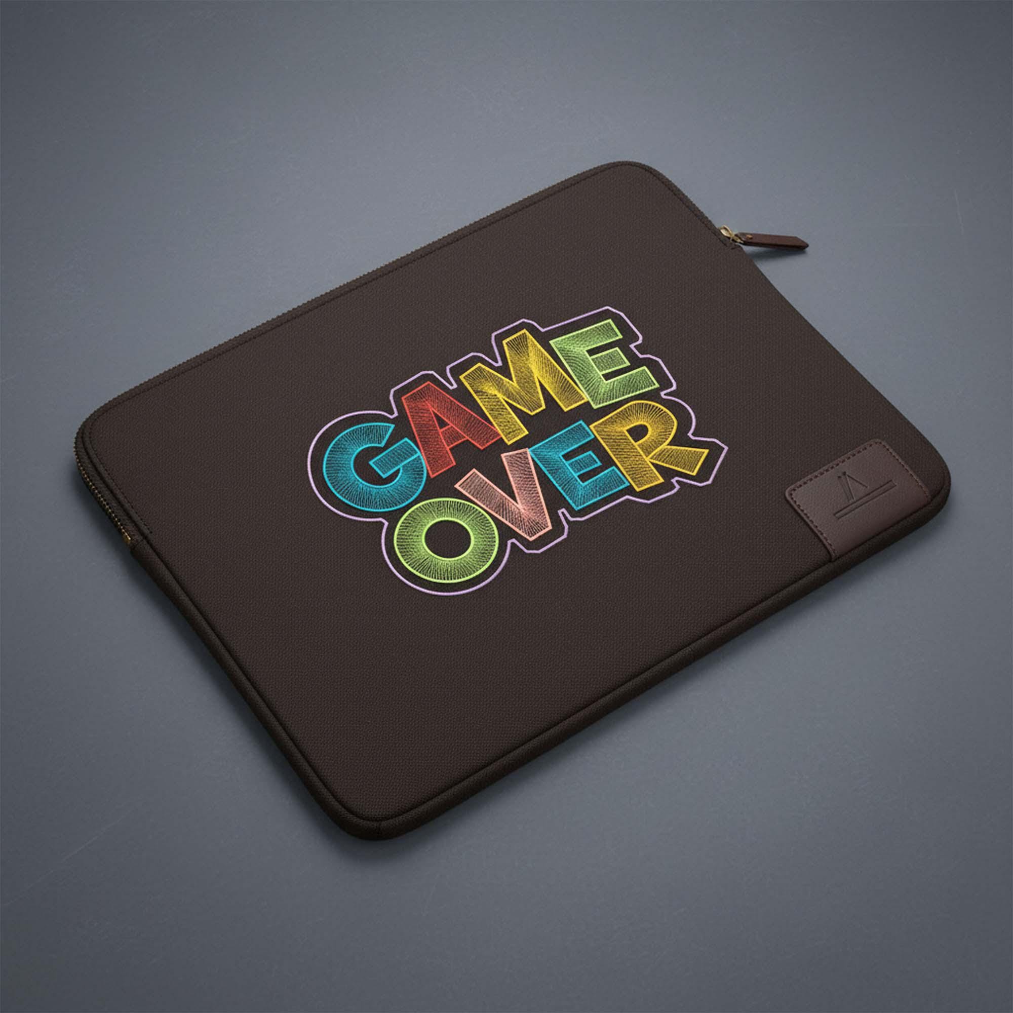 Game Over Gamer Machine Embroidery Design mockup preview 7