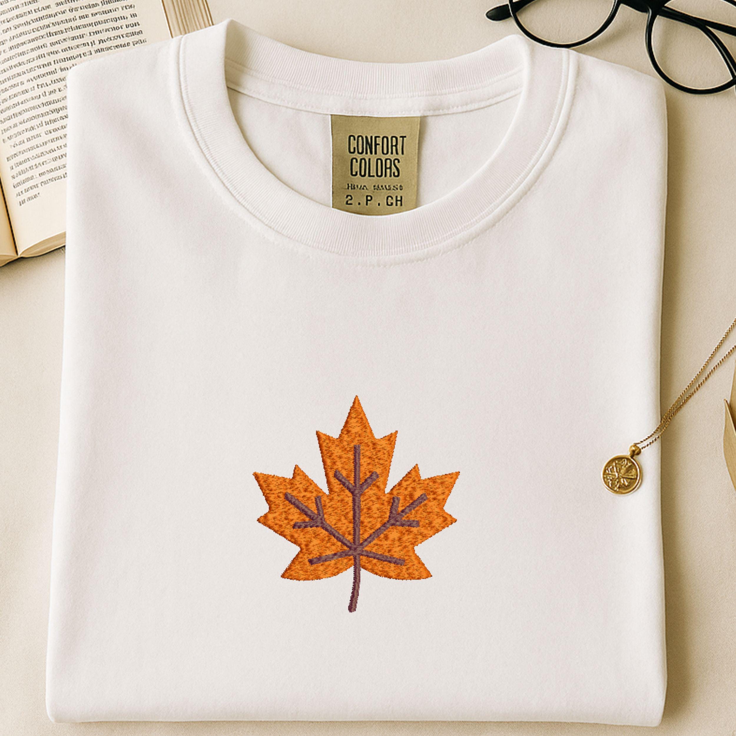 Mini Maple Leaf Machine Embroidery Design – Fall Colors - Image 8