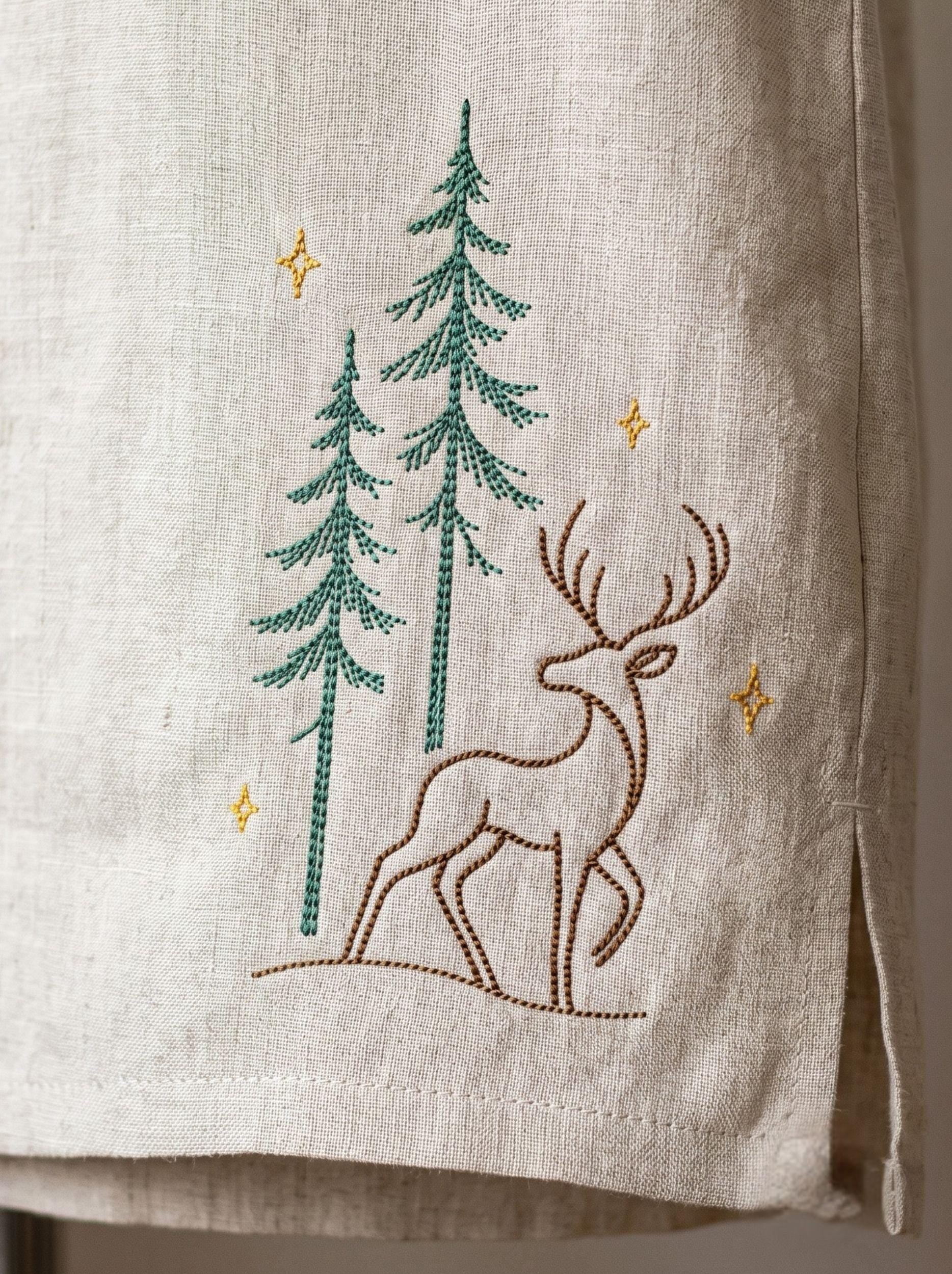 Woodland Deer Embroidery Design