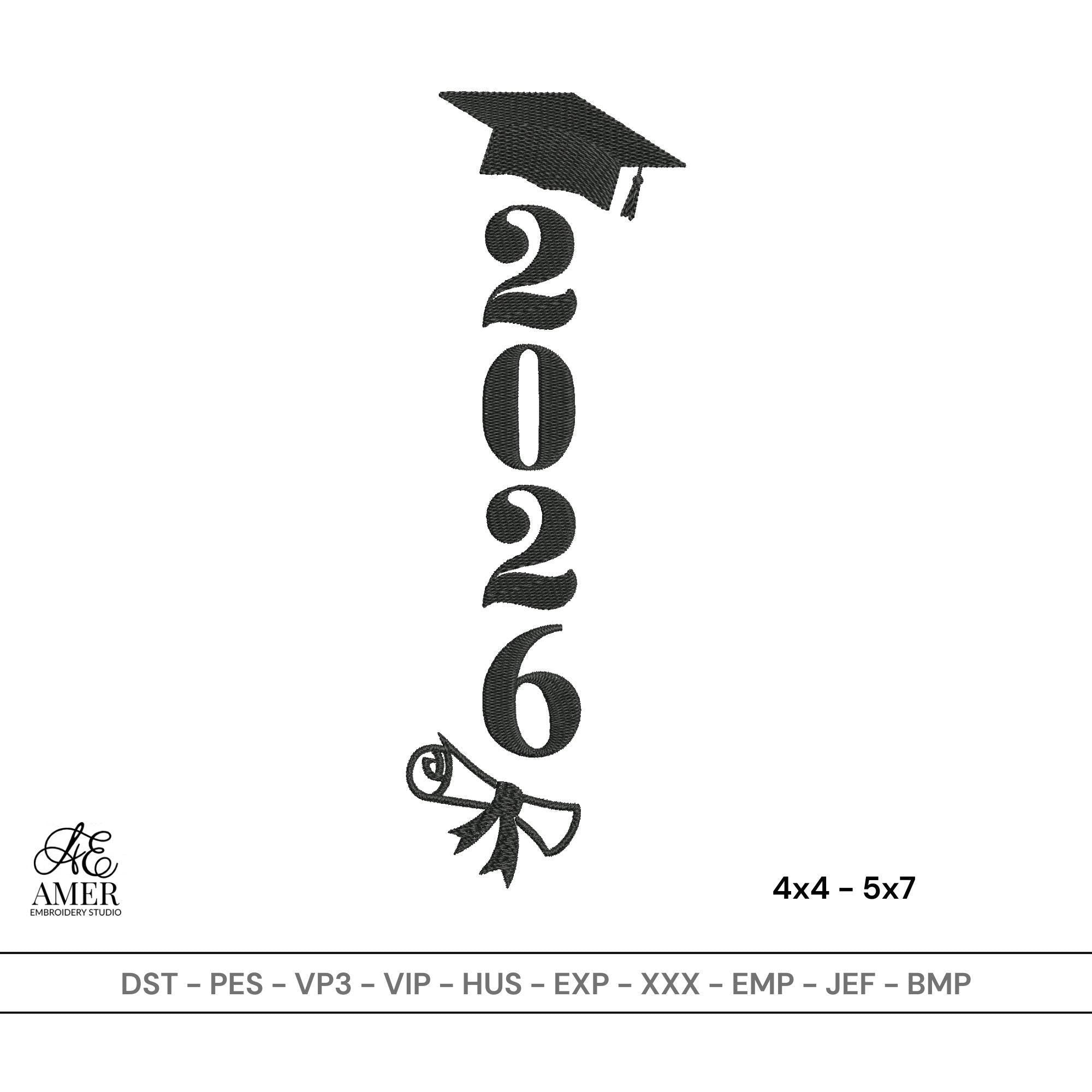 Graduation 2026 Embroidery Design