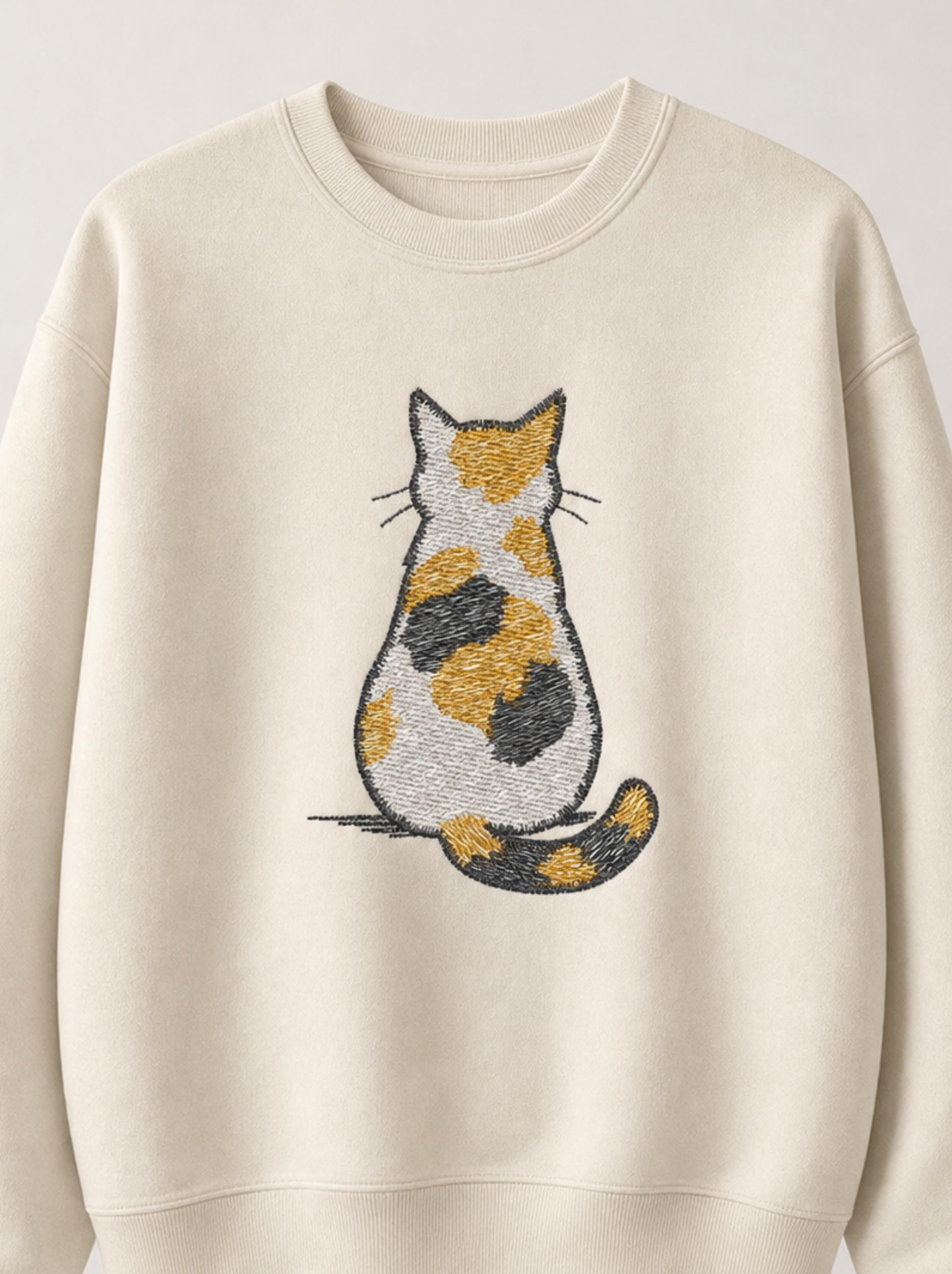 Sitting Cat Embroidery Design