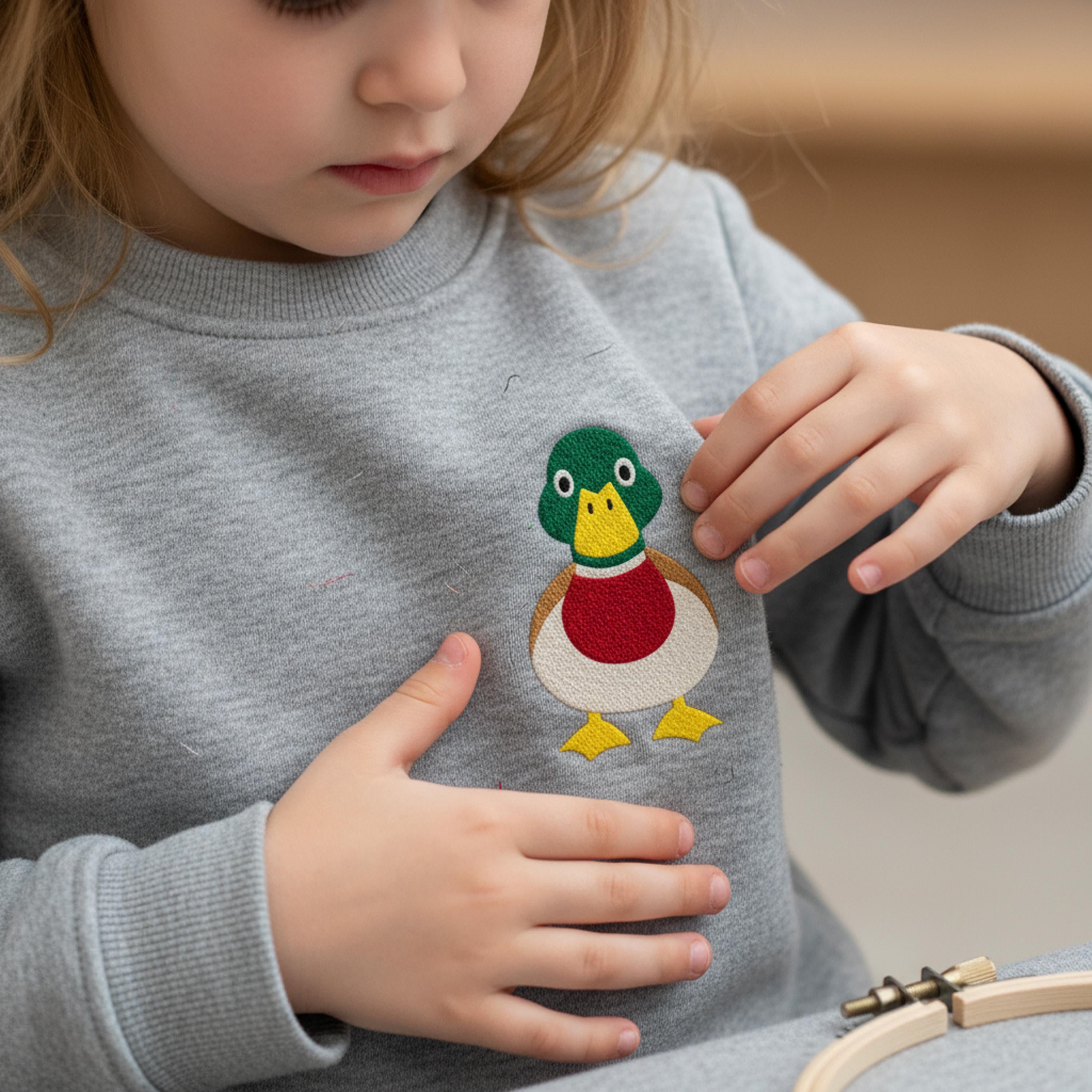 Mallard Duck Cartoon Machine Embroidery Design main preview