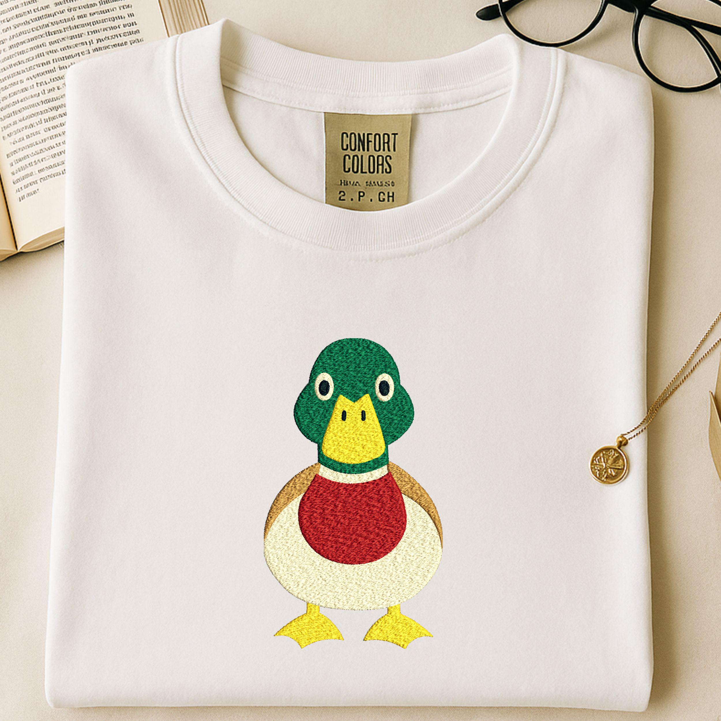 Mallard Duck Cartoon Machine Embroidery Design worksheet