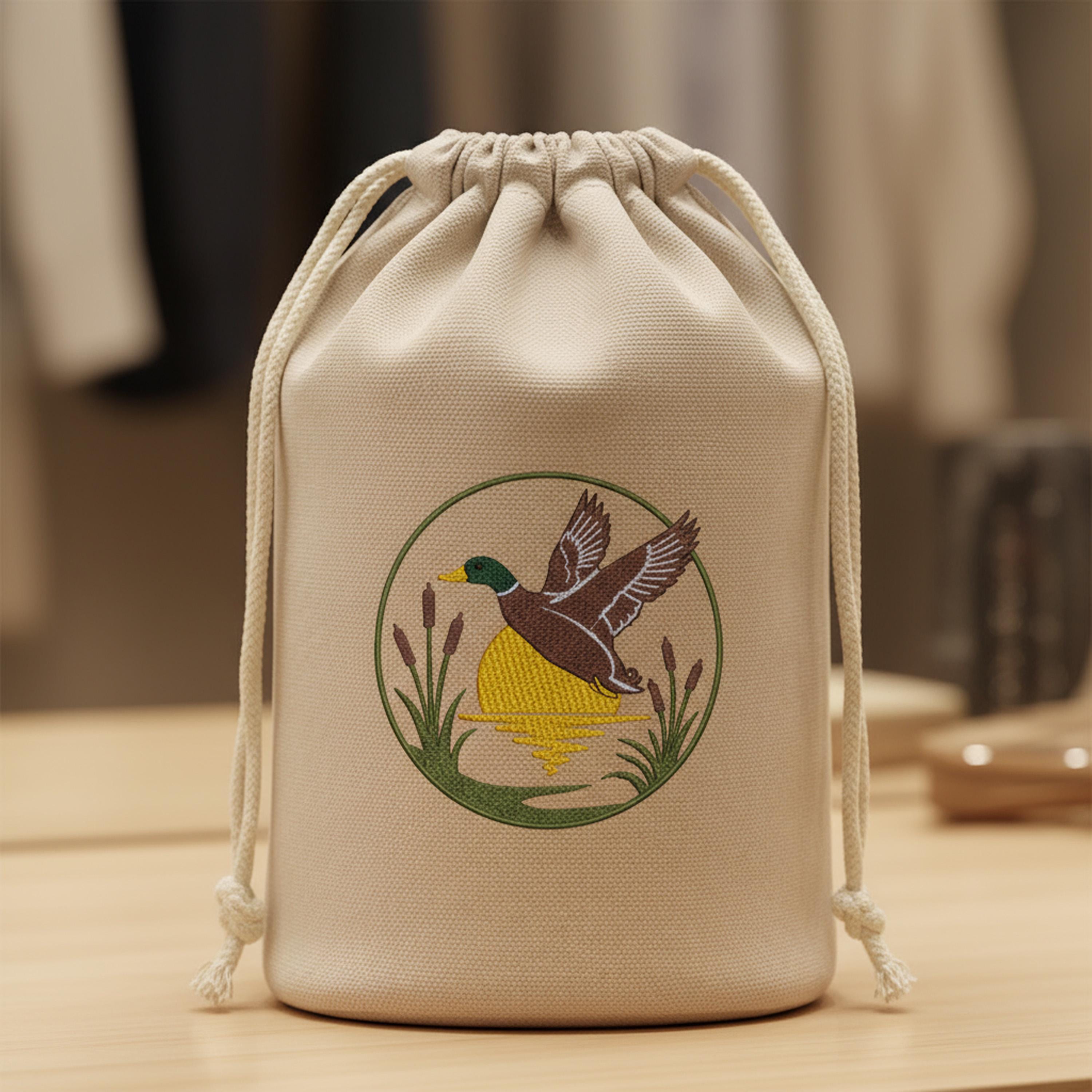 close-up preview of Mallard Duck Wildlife Machine Embroidery Design