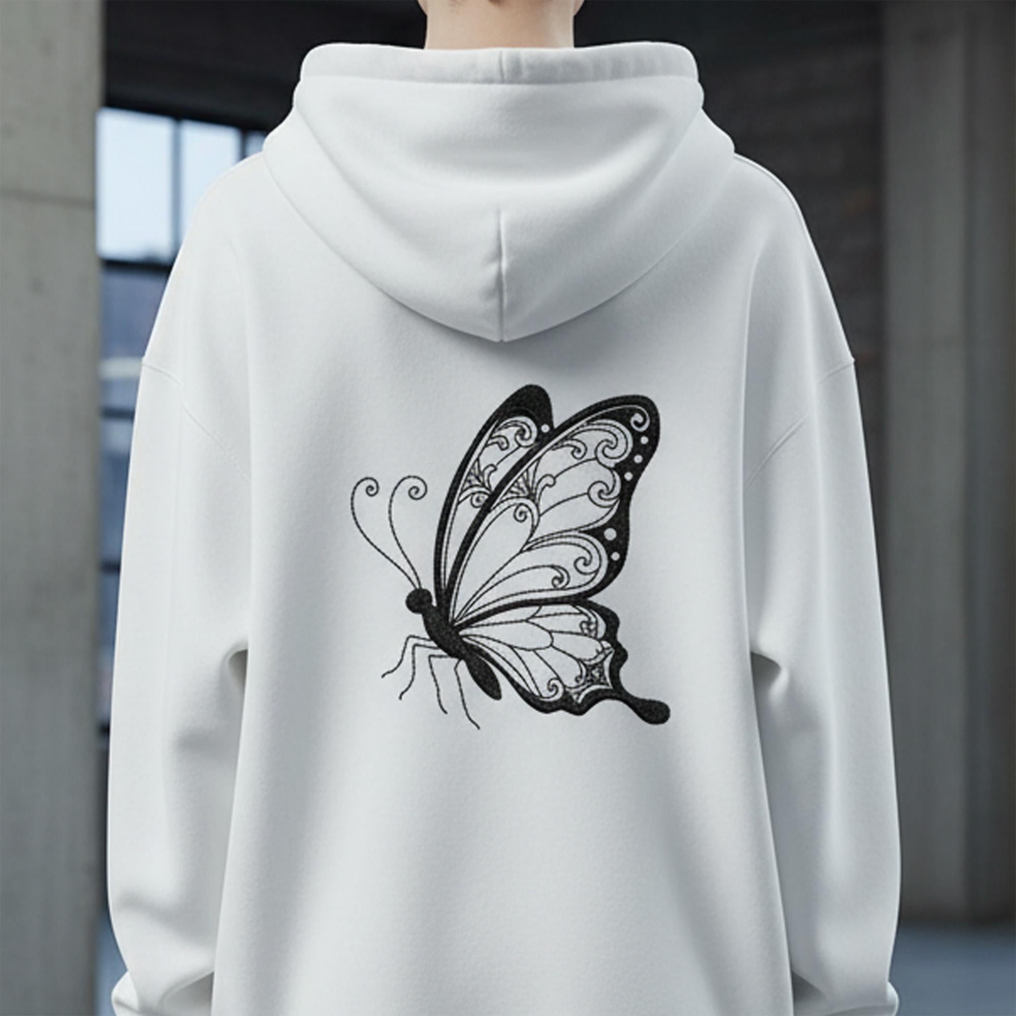 Mandala Butterfly Machine embroidery worksheet