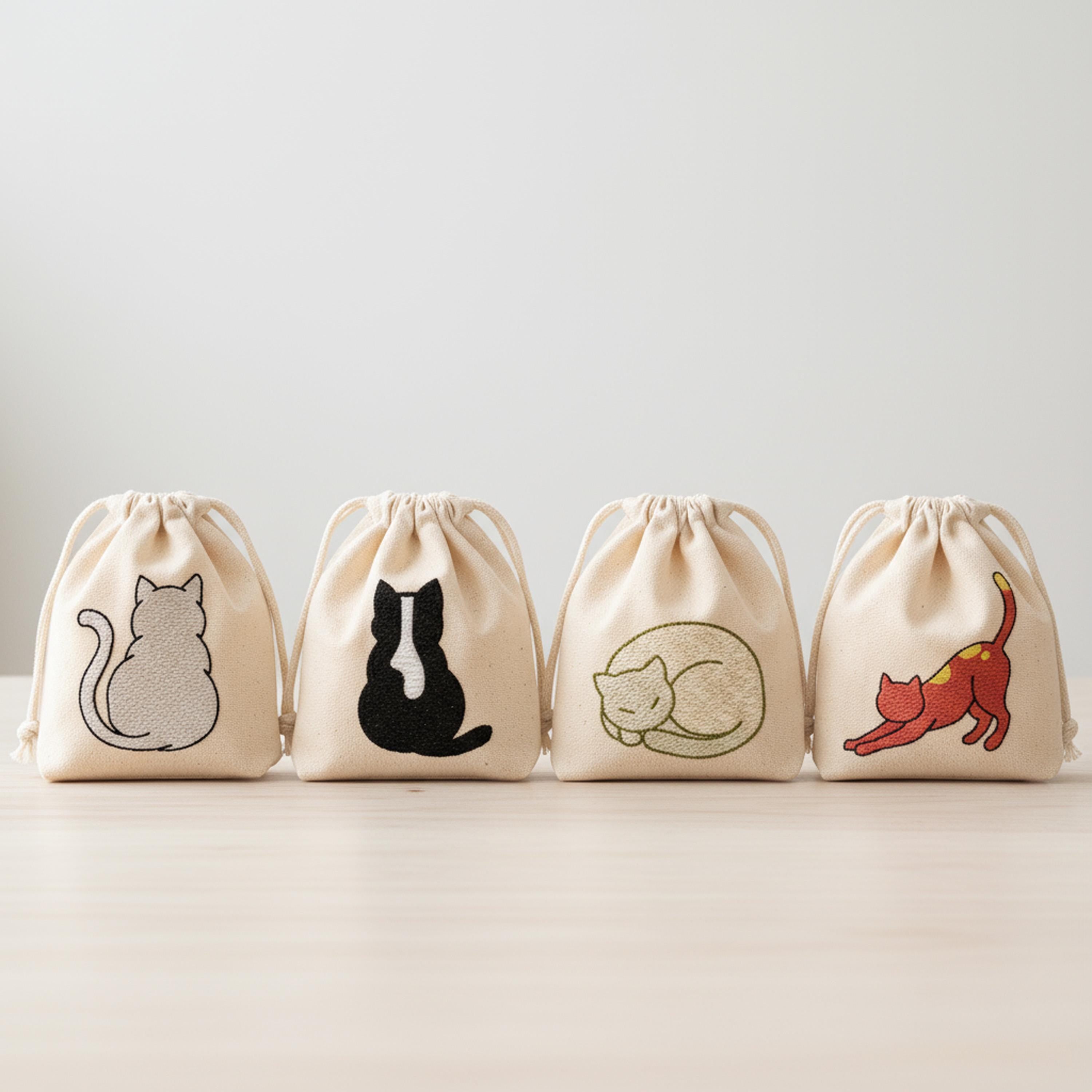 Mini Cat Set Machine Embroidery Design mockup preview 2