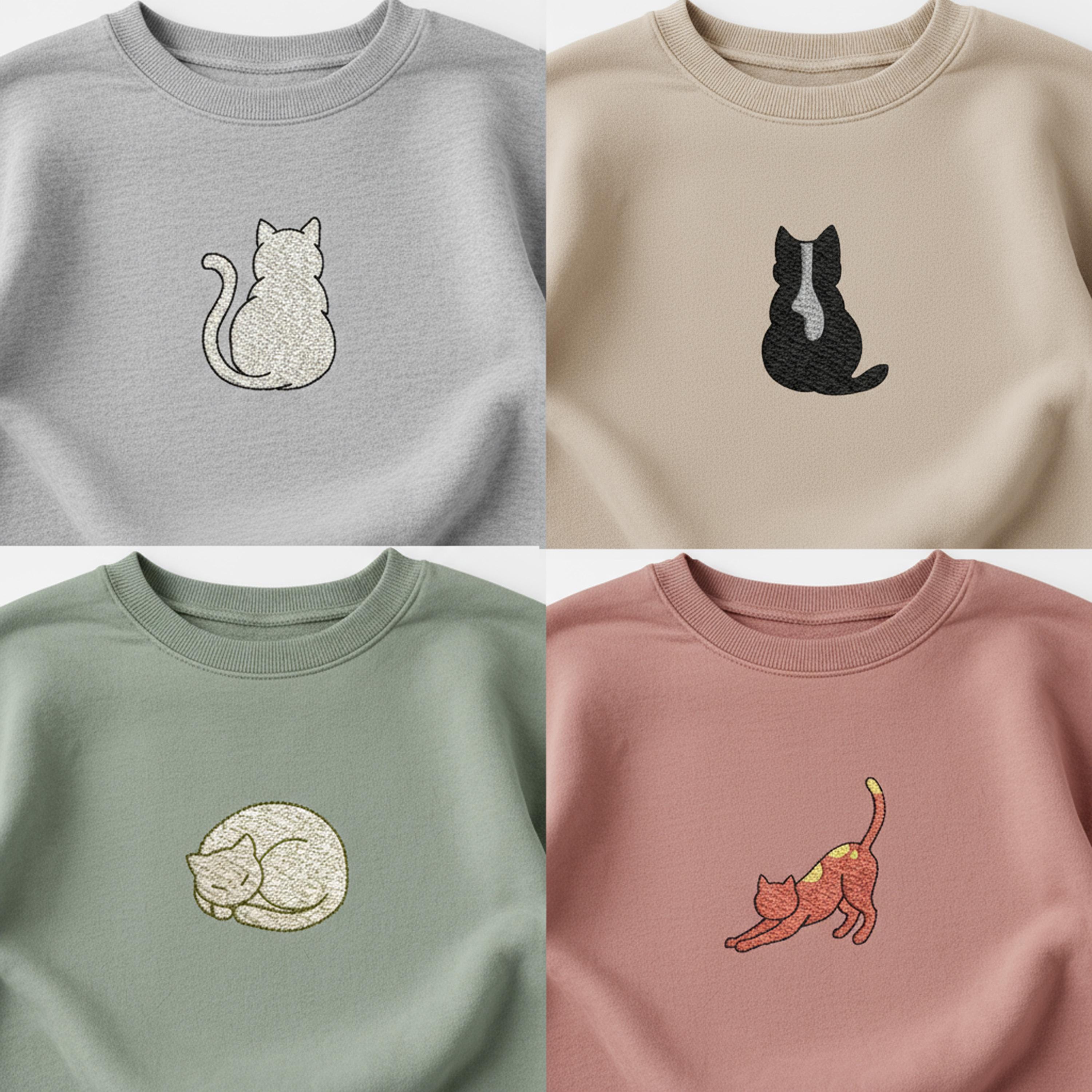 Mini Cat Set Machine Embroidery Design mockup preview 3
