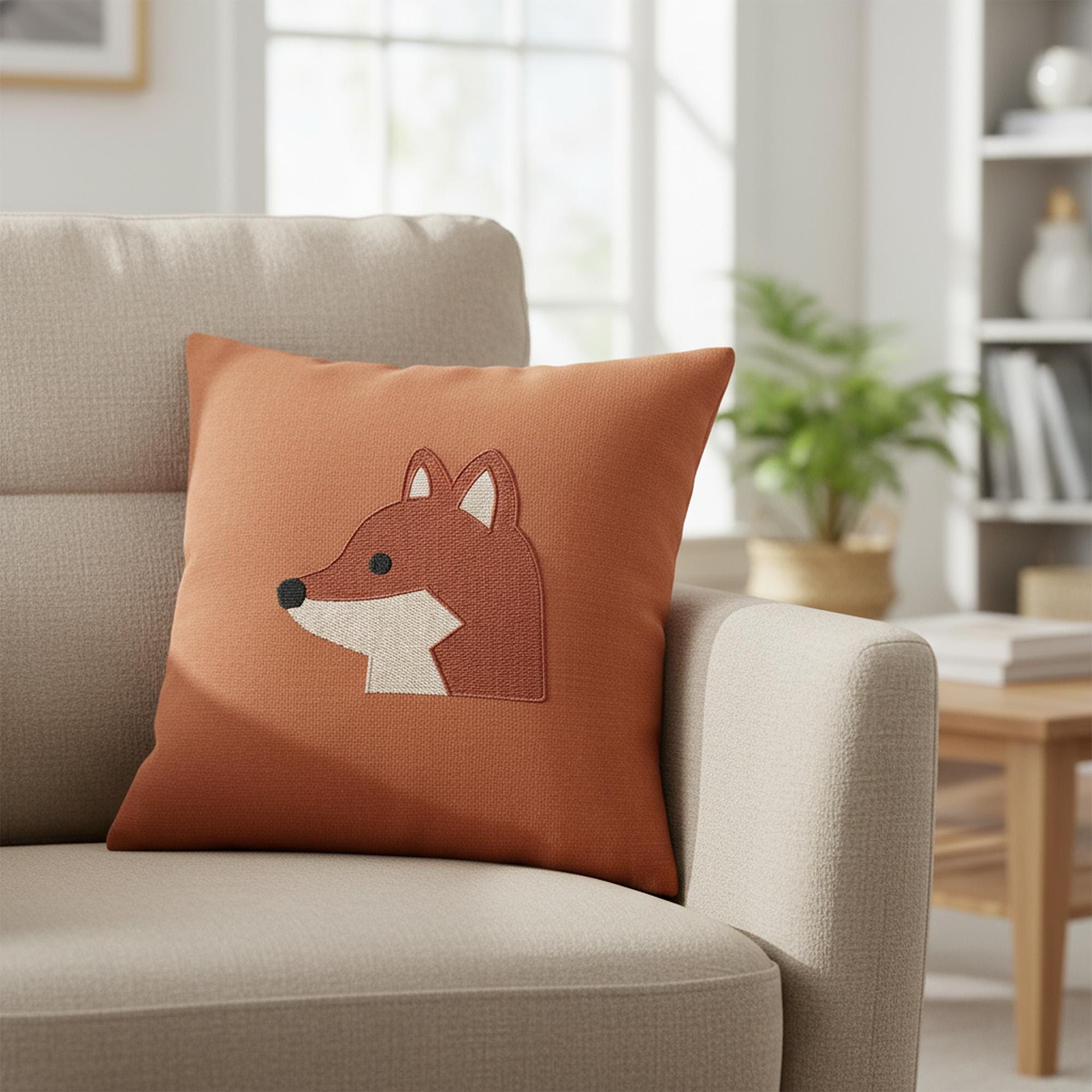 Mini Fox Head Machine Embroidery Design mockup preview 3