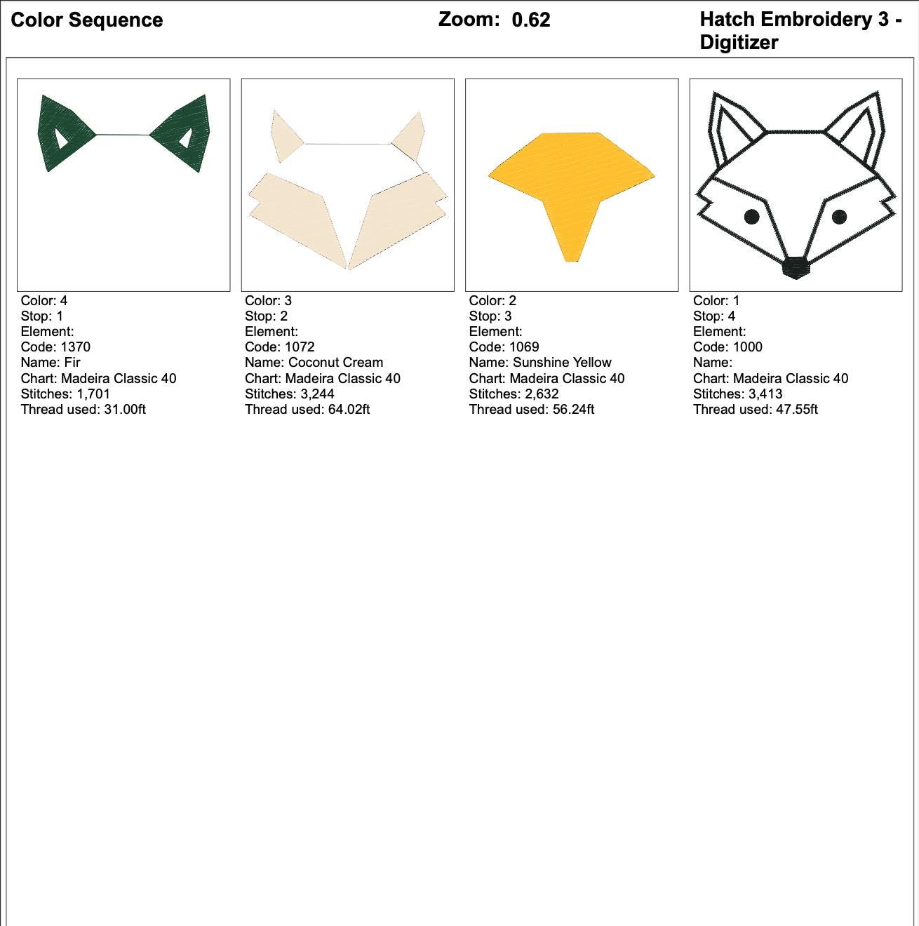 Mini Geometric Fox Machine Embroidery Design mockup preview 10