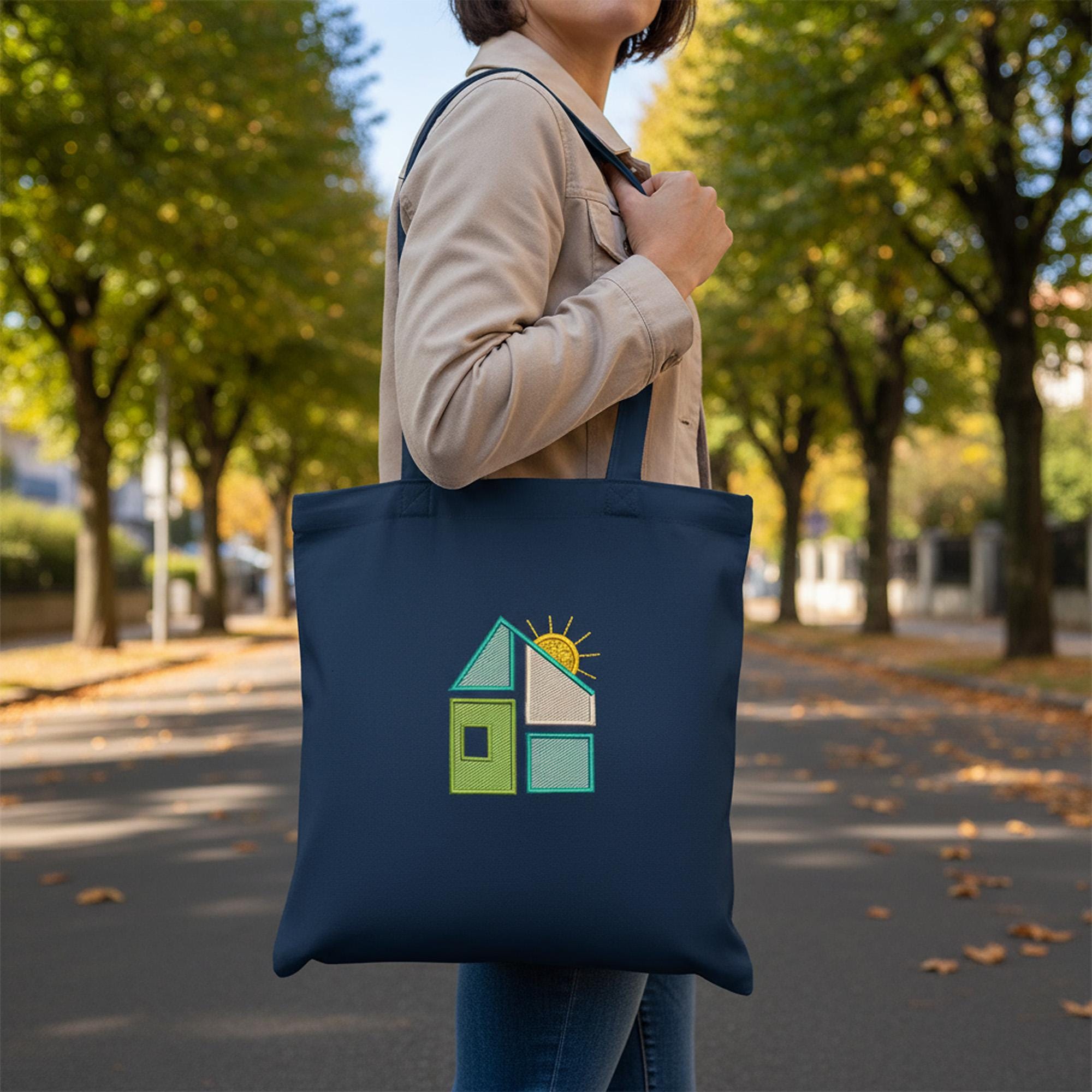 Mini House With Sun Machine Embroidery Design mockup preview 3
