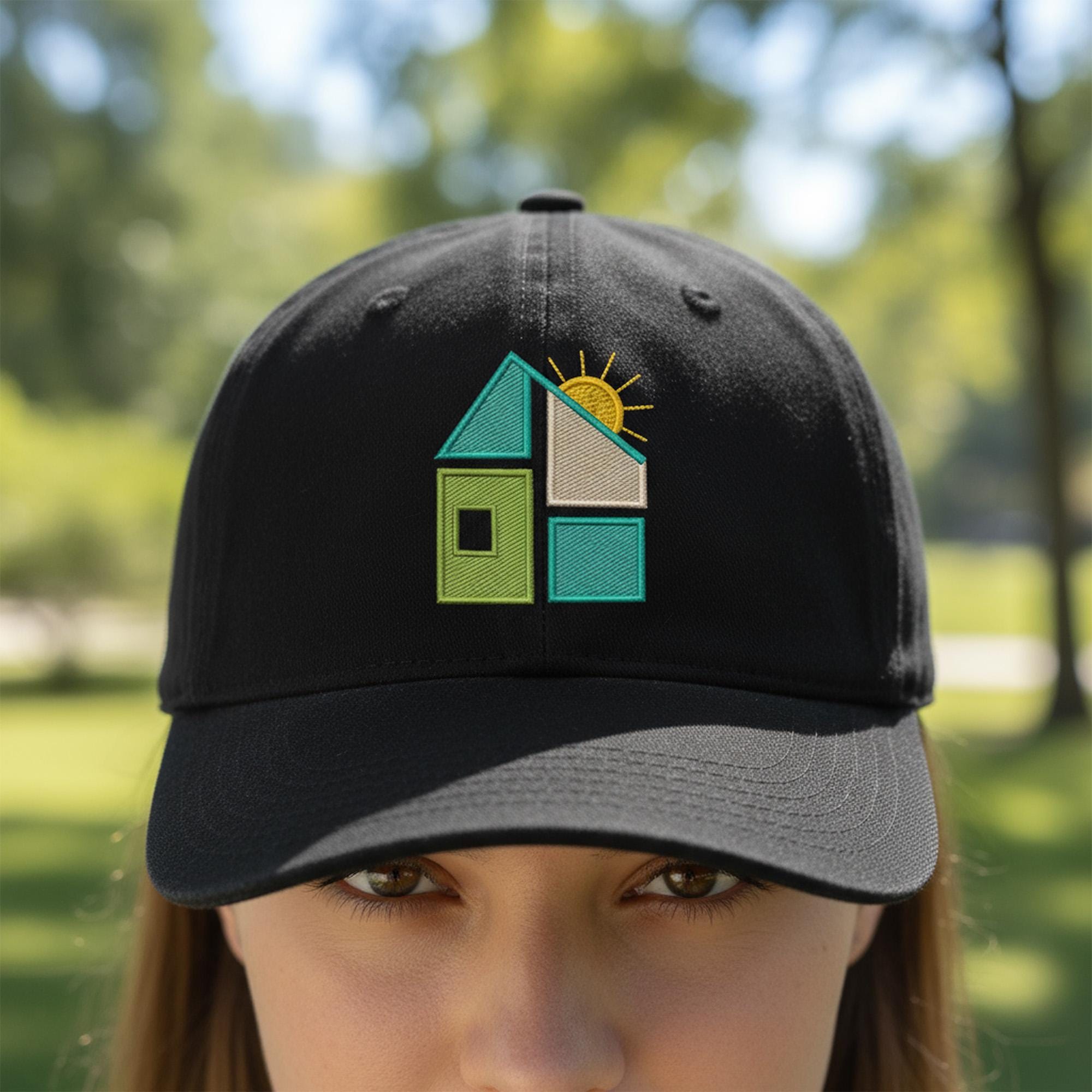 Mini House With Sun Machine Embroidery Design mockup preview 7
