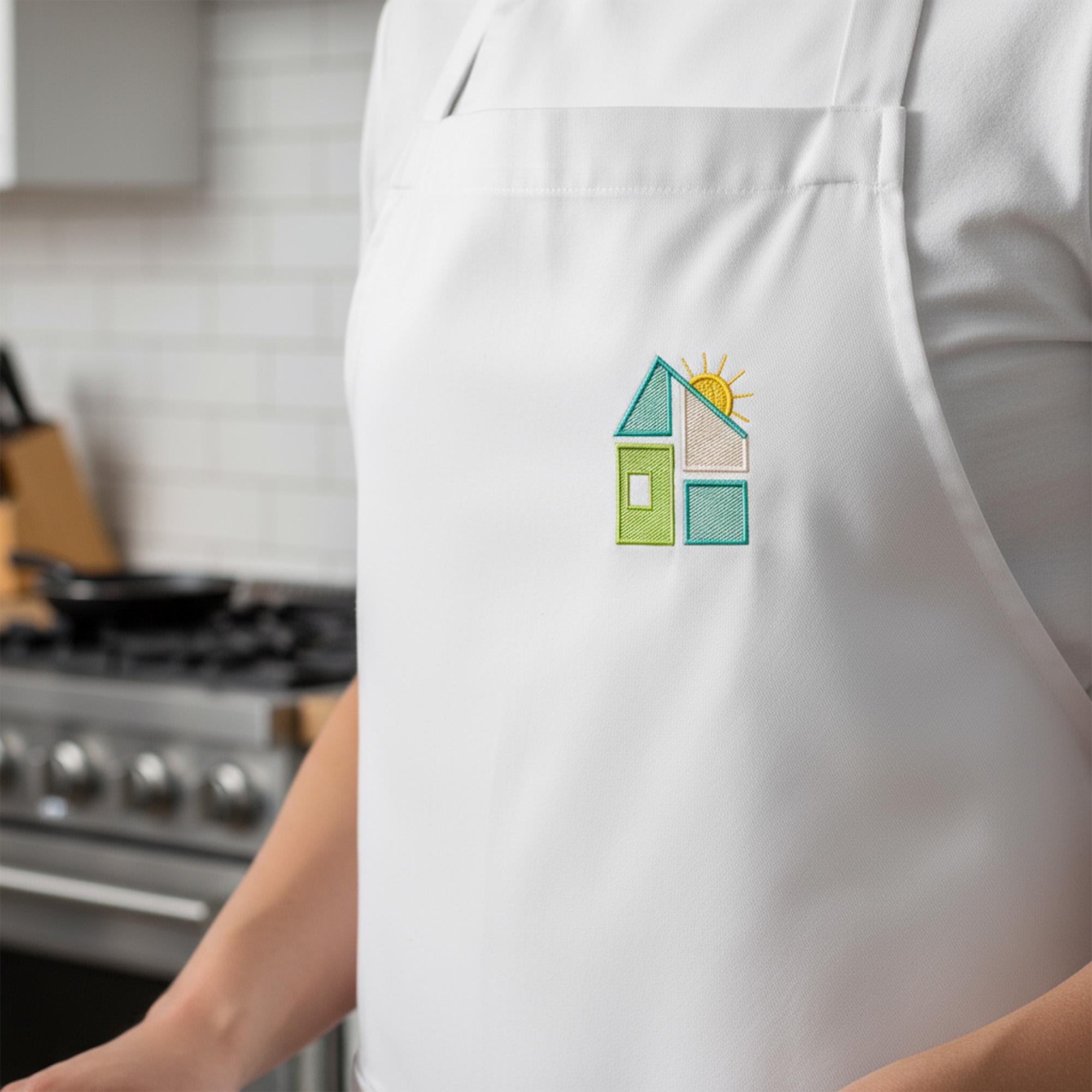 Mini House With Sun Machine Embroidery Design mockup preview 9