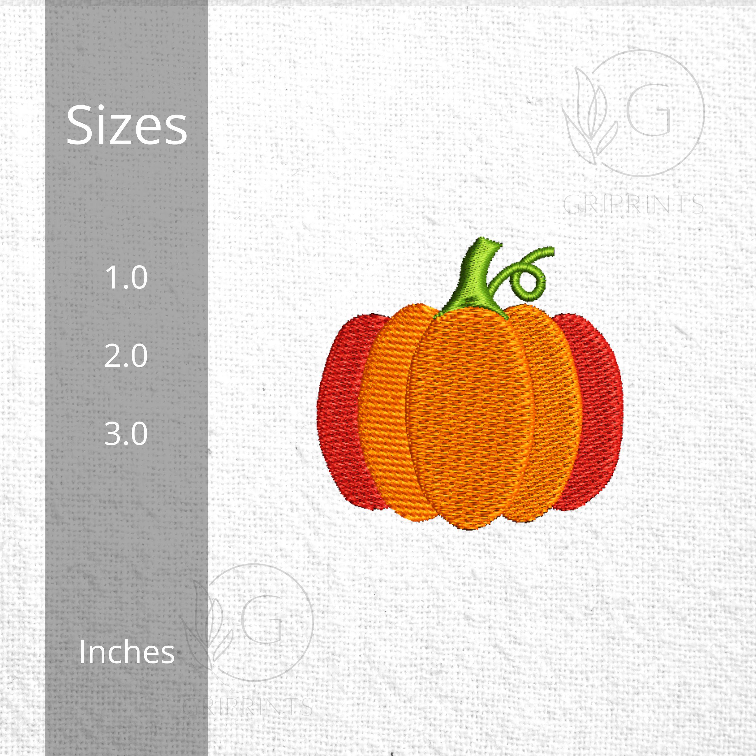 Mini Pumpkin Fall Machine Embroidery Design mockup preview 2