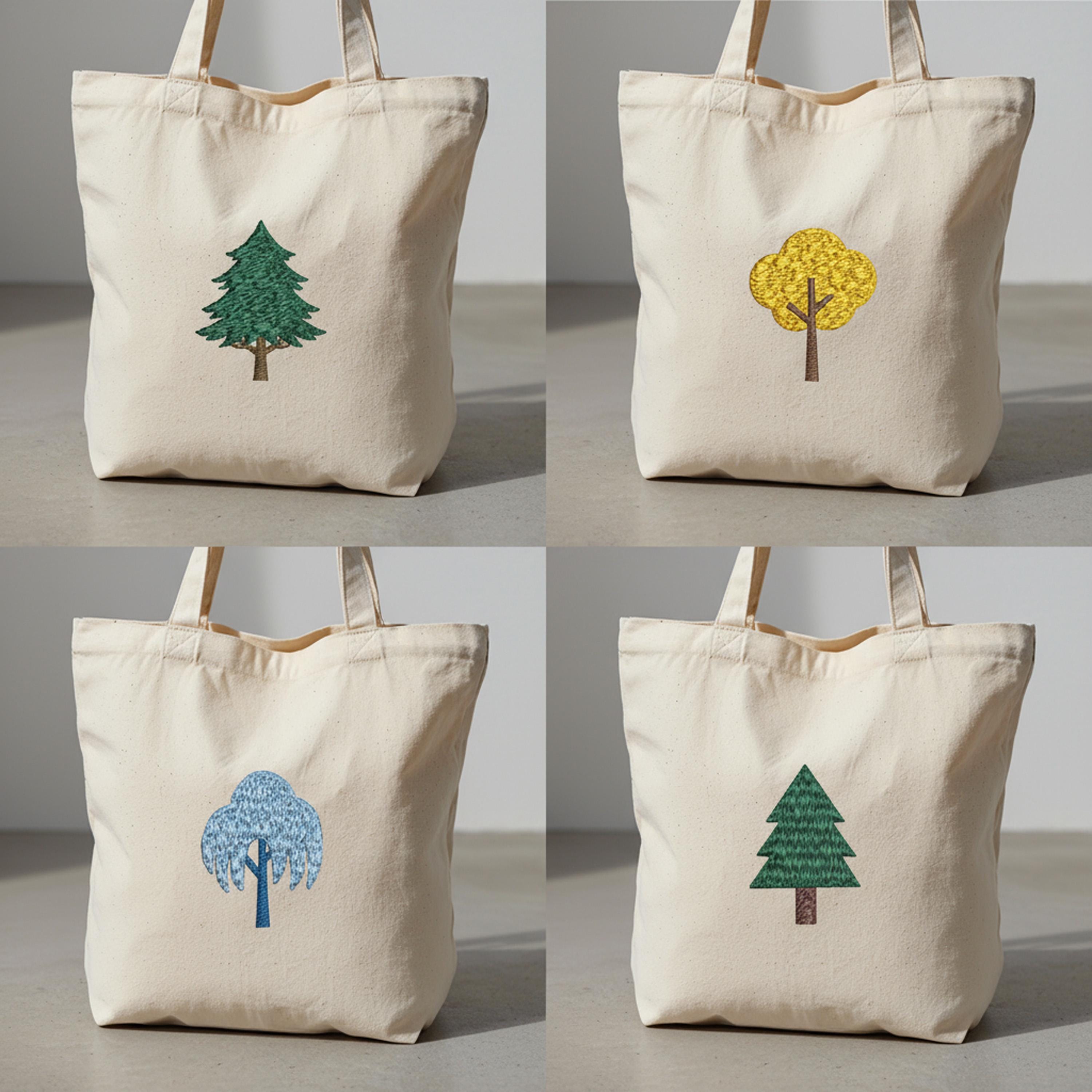 close-up preview of Mini Tree Set Machine Embroidery Design
