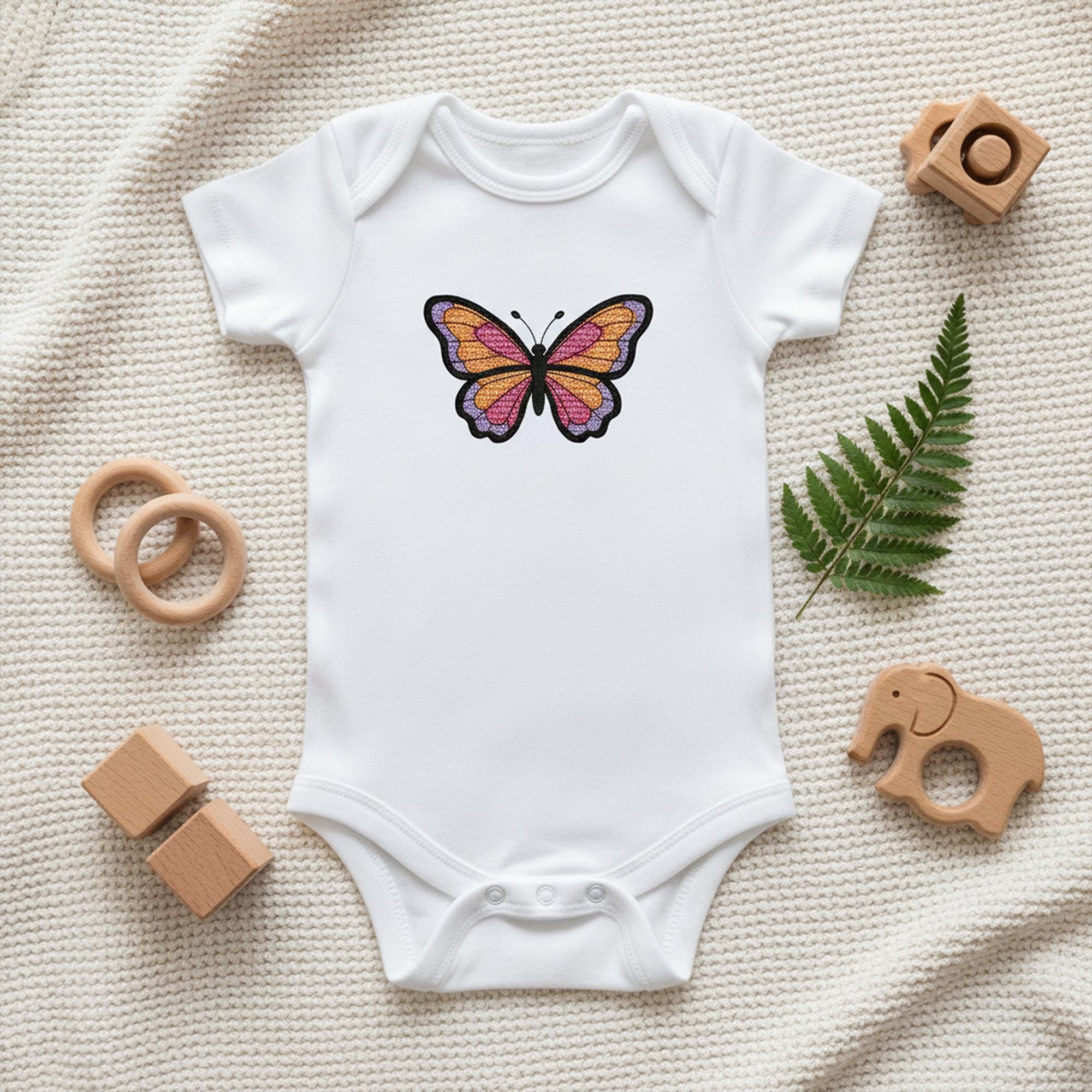 Monarch Butterfly Embroidery Design mockup preview 3