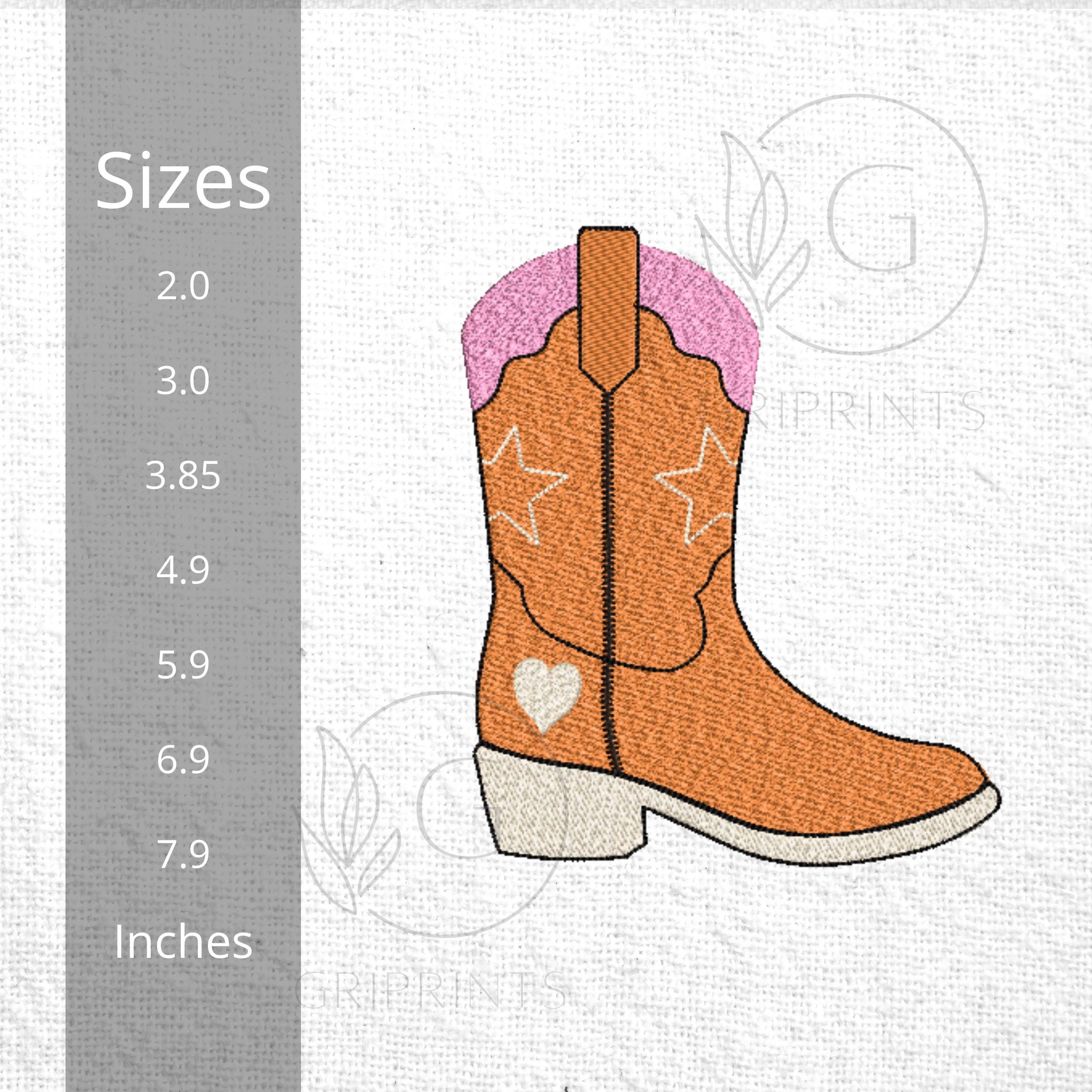 Pink Cowgirl Boot Machine Embroidery Design mockup preview 3