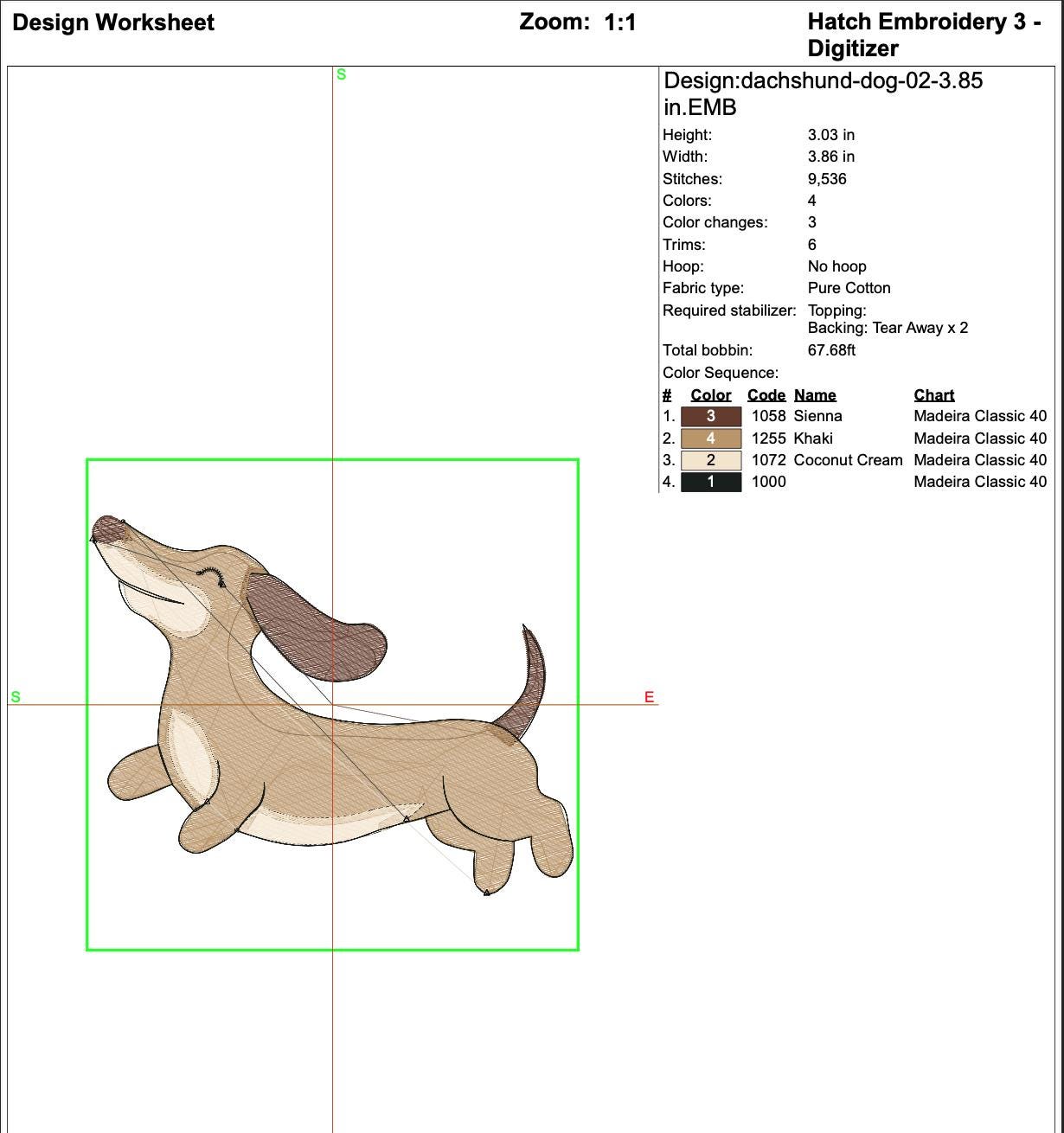 Playful Dachshund Machine Embroidery Design mockup preview 10