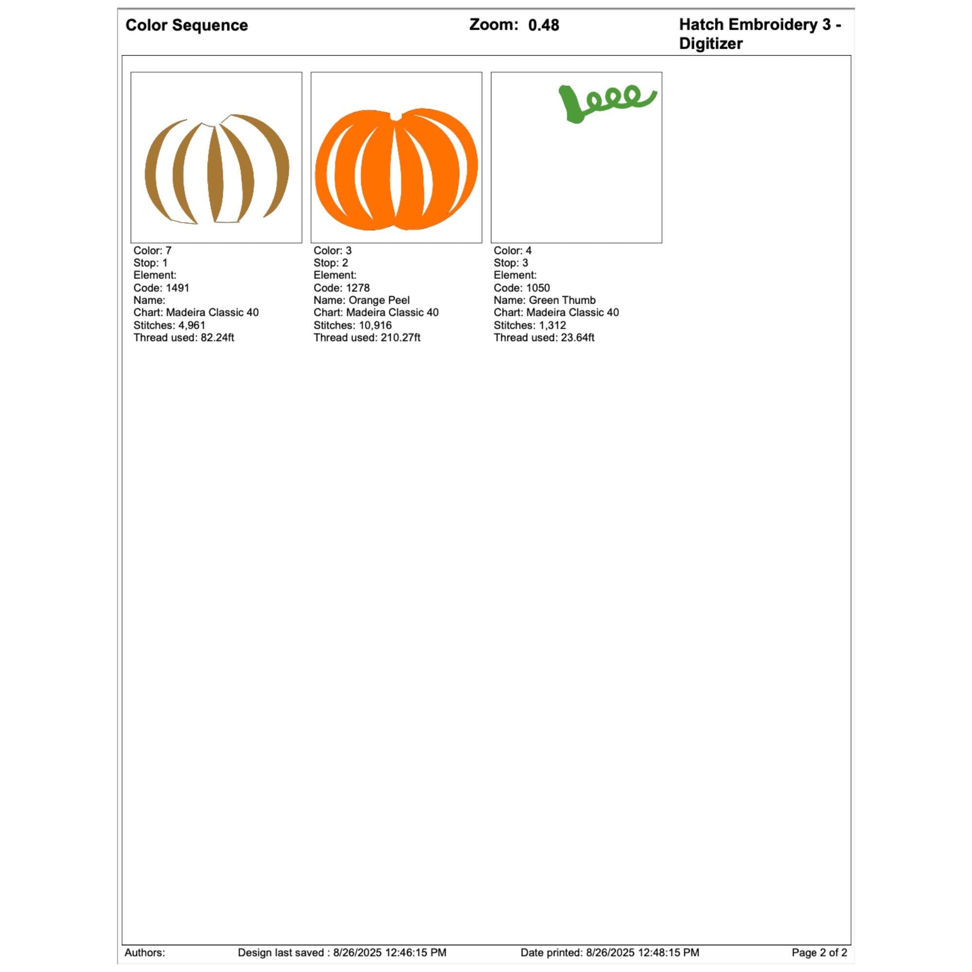 Pumpkin Fall Harvest Embroidery mockup preview 10