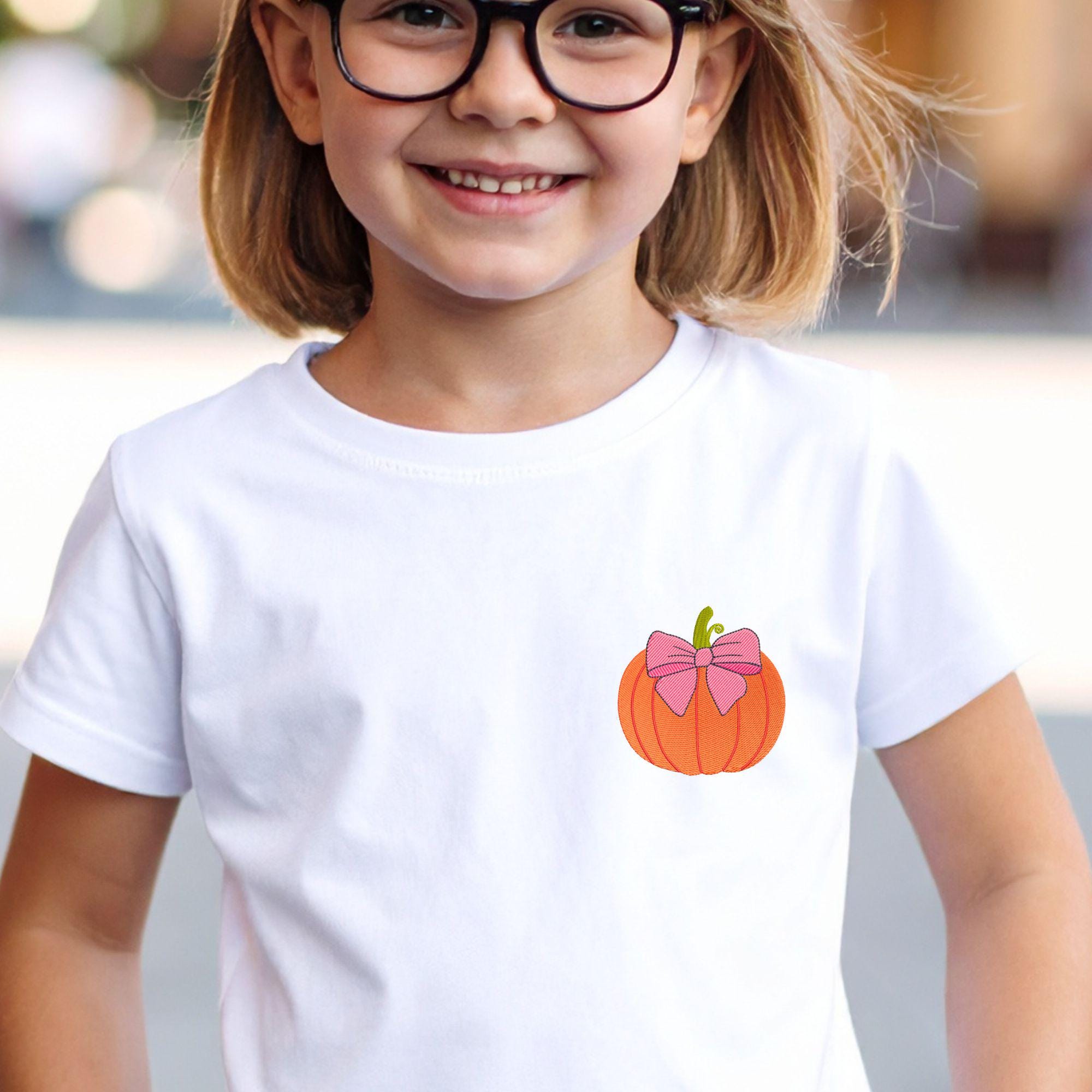 Pumpkin with Pink Bow MaEhine mbroidery Design mockup preview 7