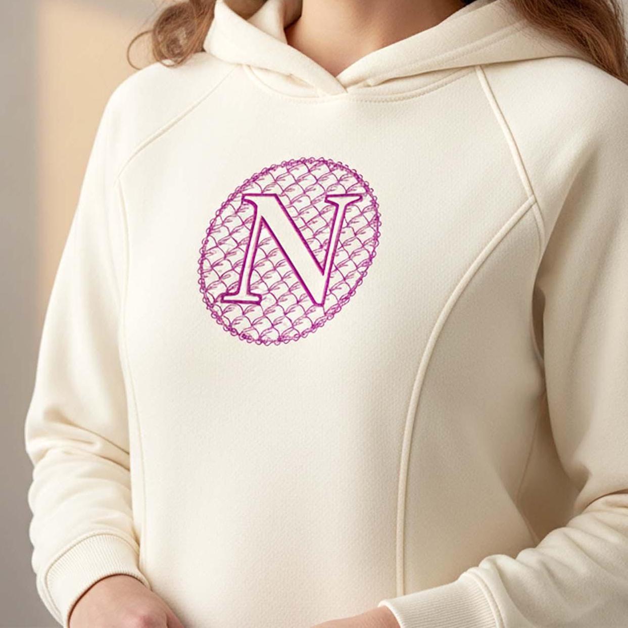 Fish Scale Alphabet Machine Embroidery Design mockup preview 7