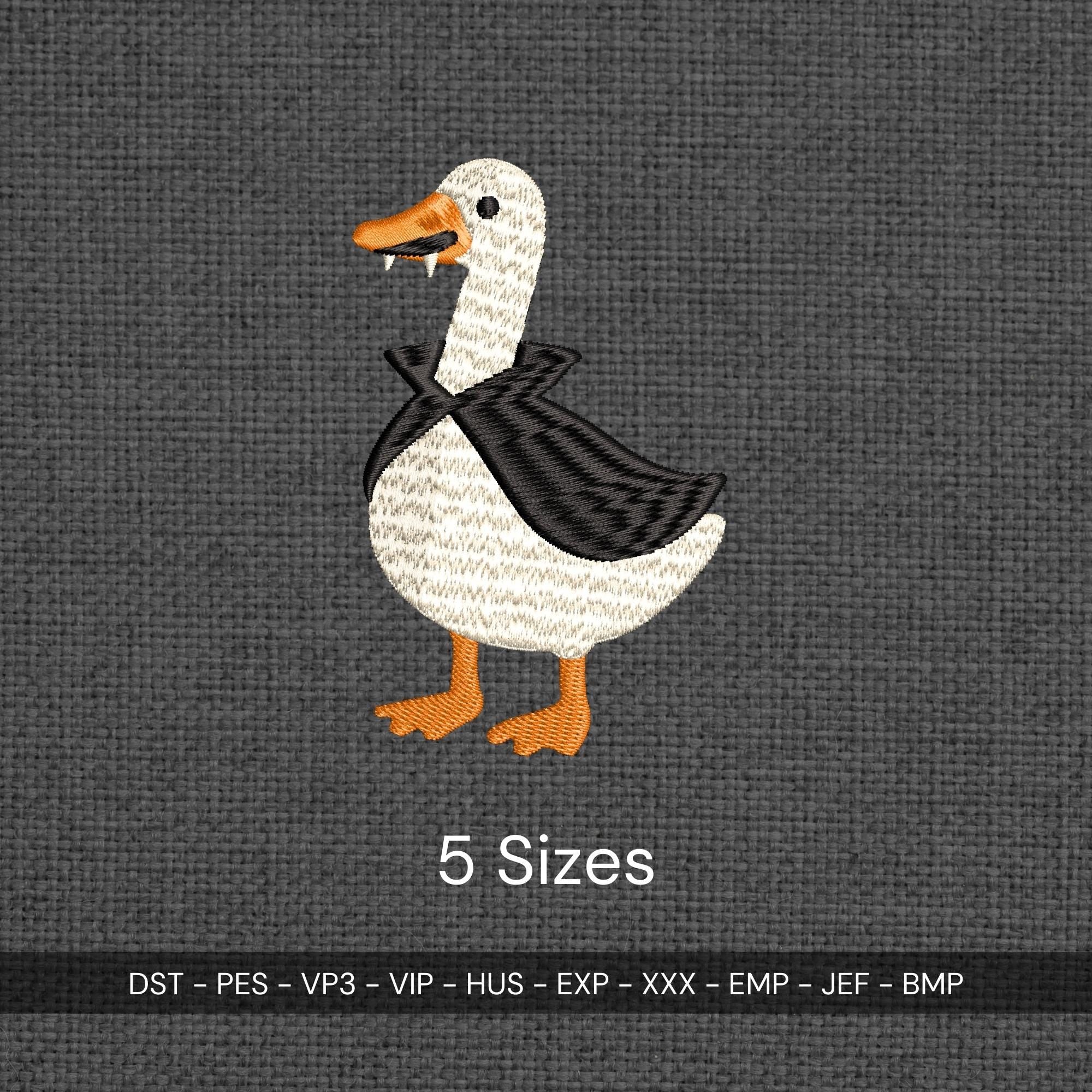 size chart for Silly Goose Dracula Halloween Embroidery