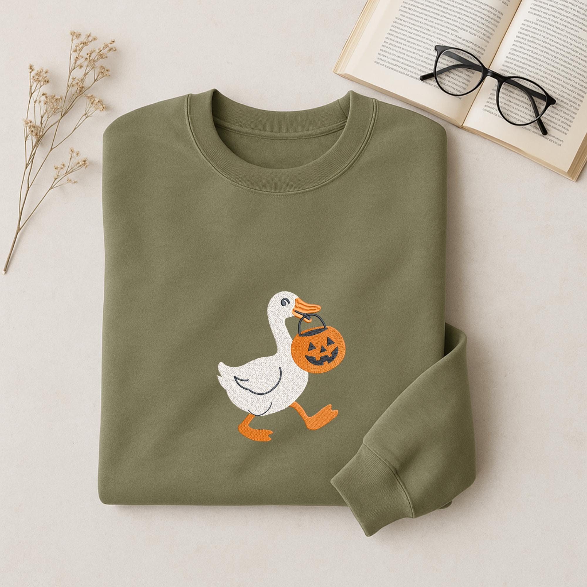 Silly Goose Pumpkin Halloween Embroidery main preview