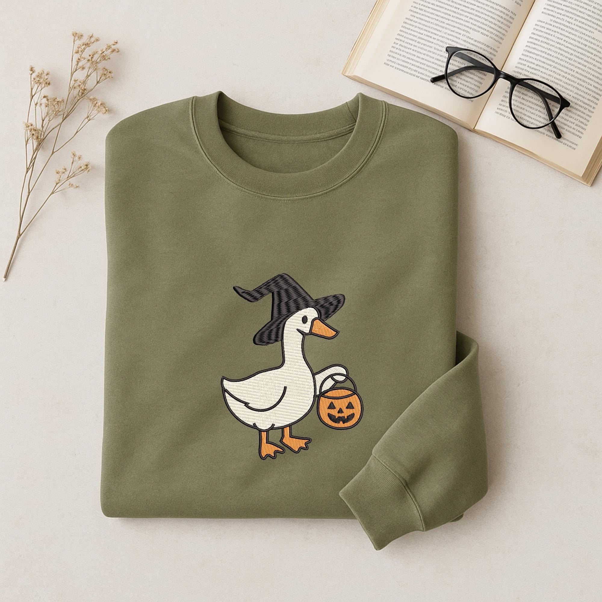 Silly Goose Witch Hat Embroidery mockup preview 3