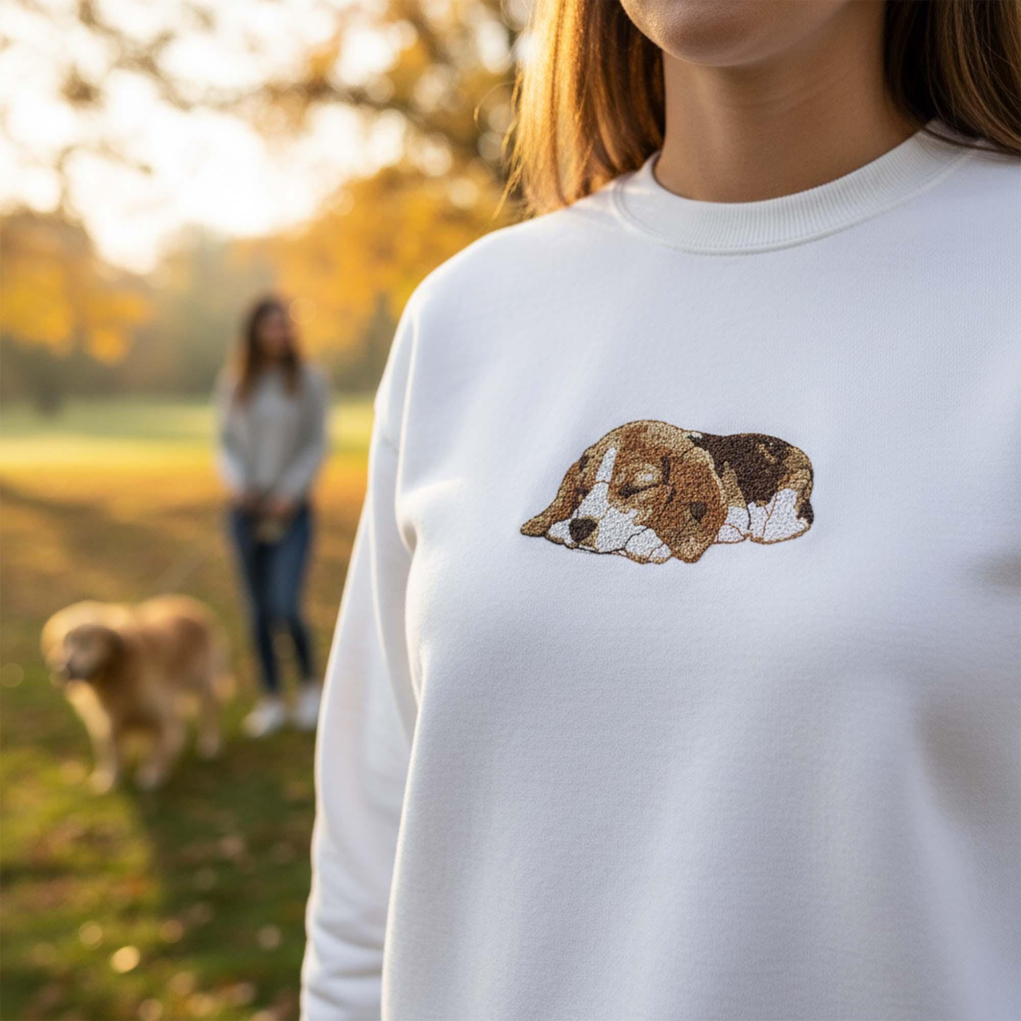 Sleeping Beagle Puppy Machine Embroidery Design mockup preview 10