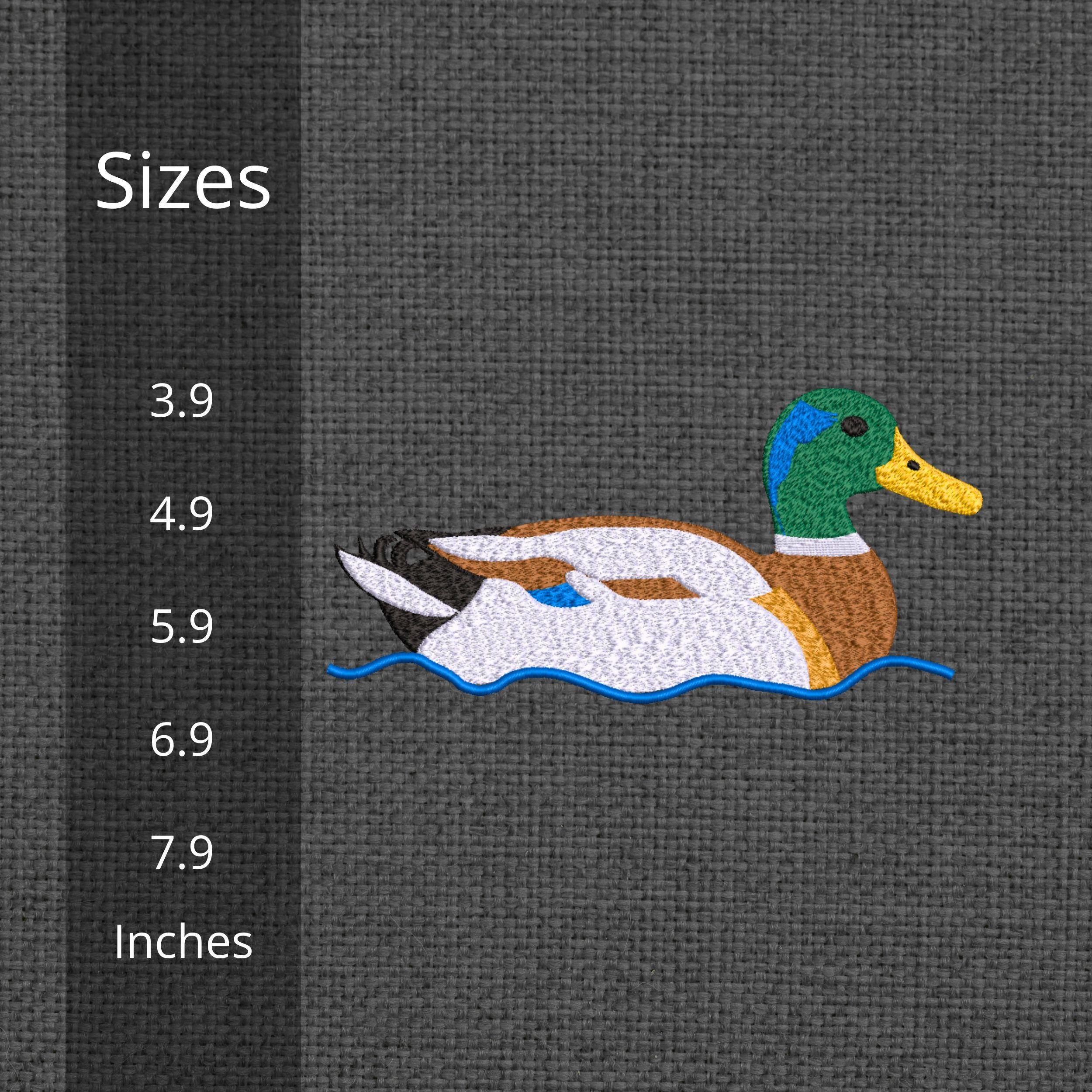 Swimming Mallard Duck Machine Embroidery Design mockup preview 3