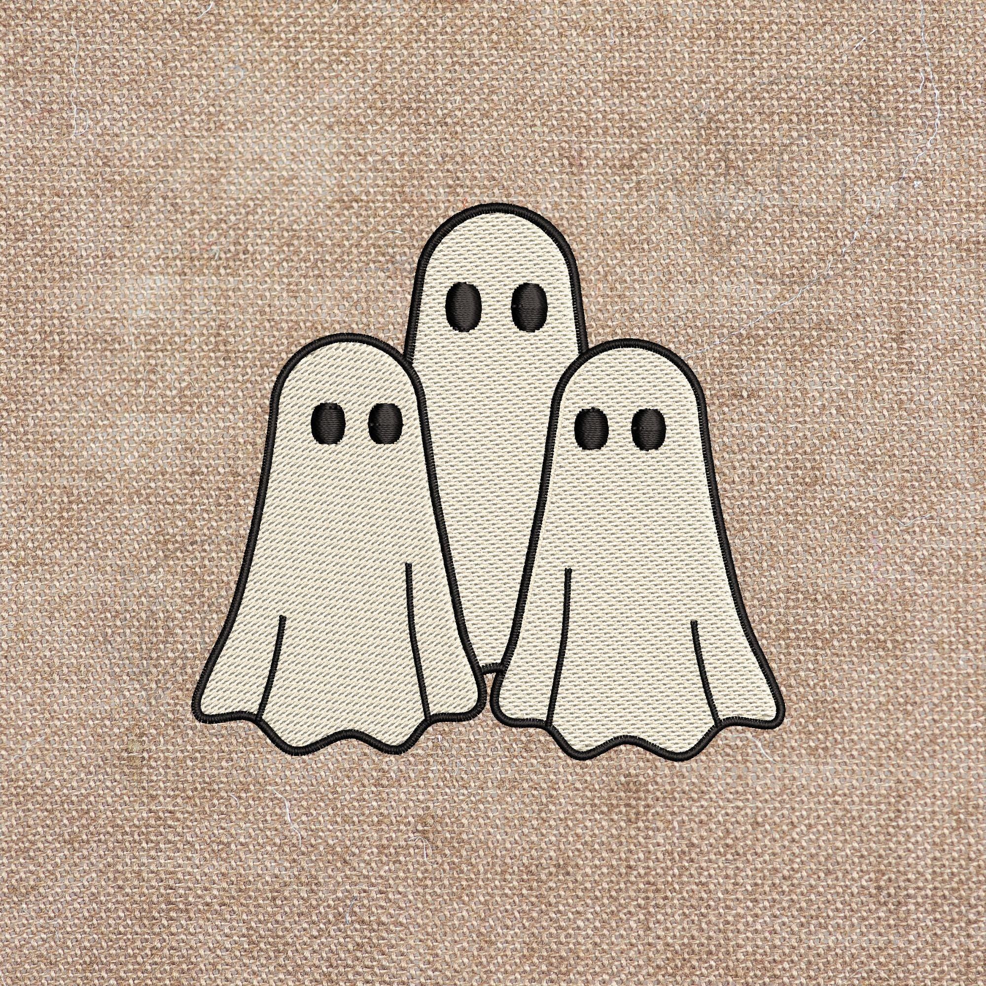 Three Ghosts Halloween Embroidery mockup preview 3