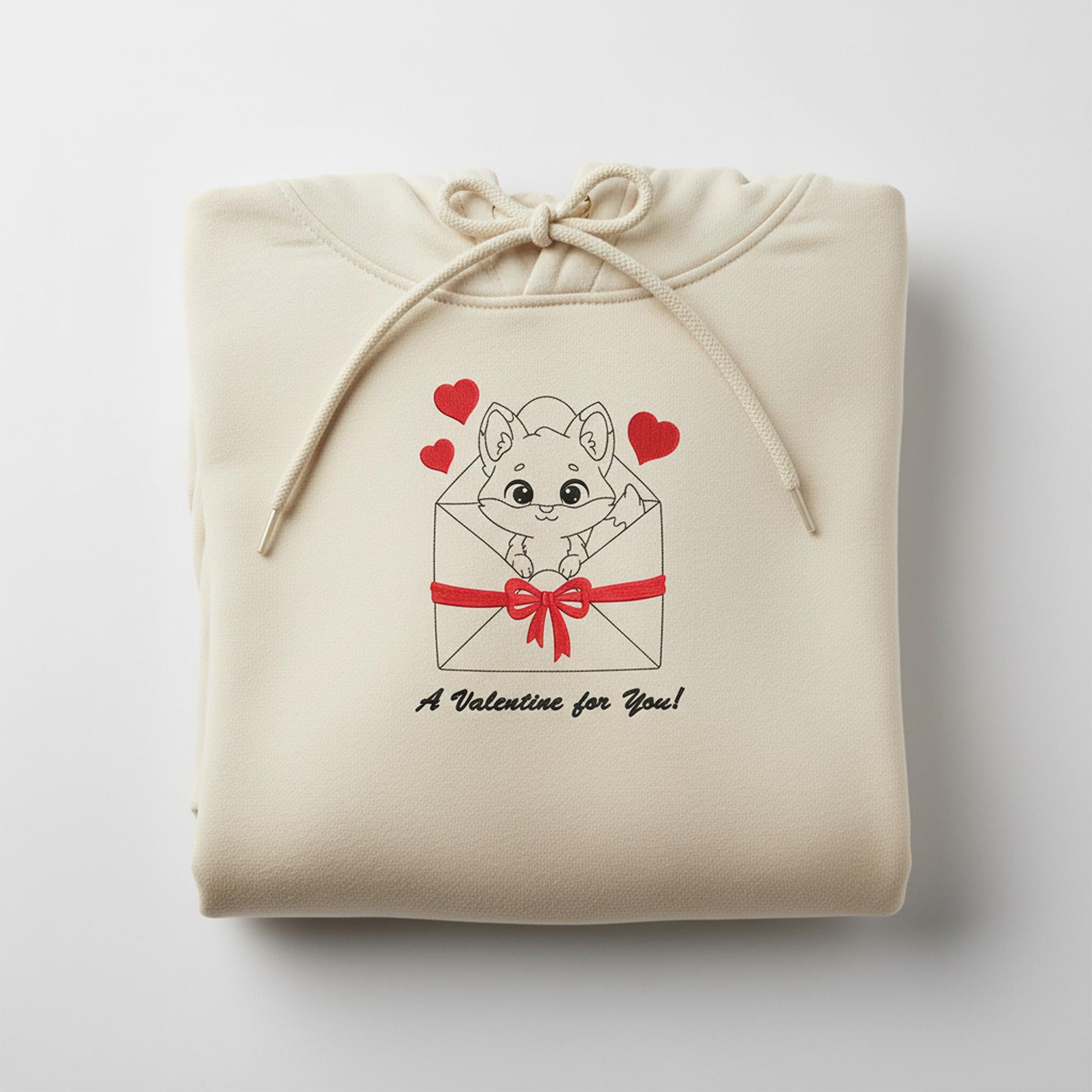 size chart for Valentine Fox Embroidery Design