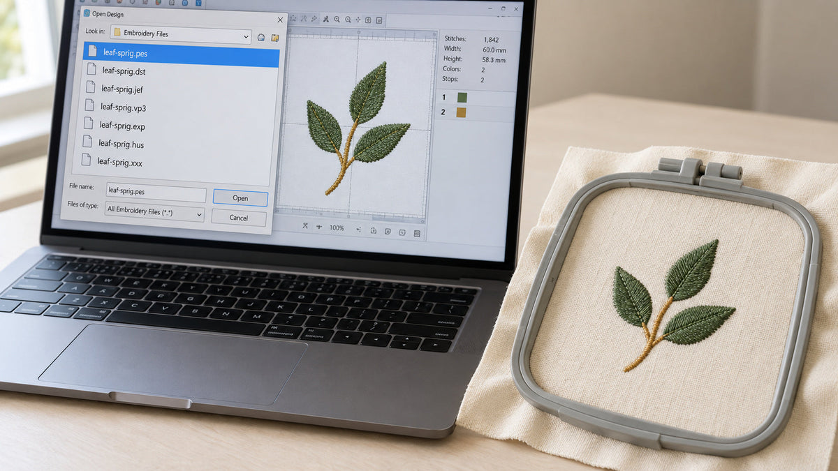 Embroidery File Formats Explained: PES, DST, JEF, VP3 &amp; More