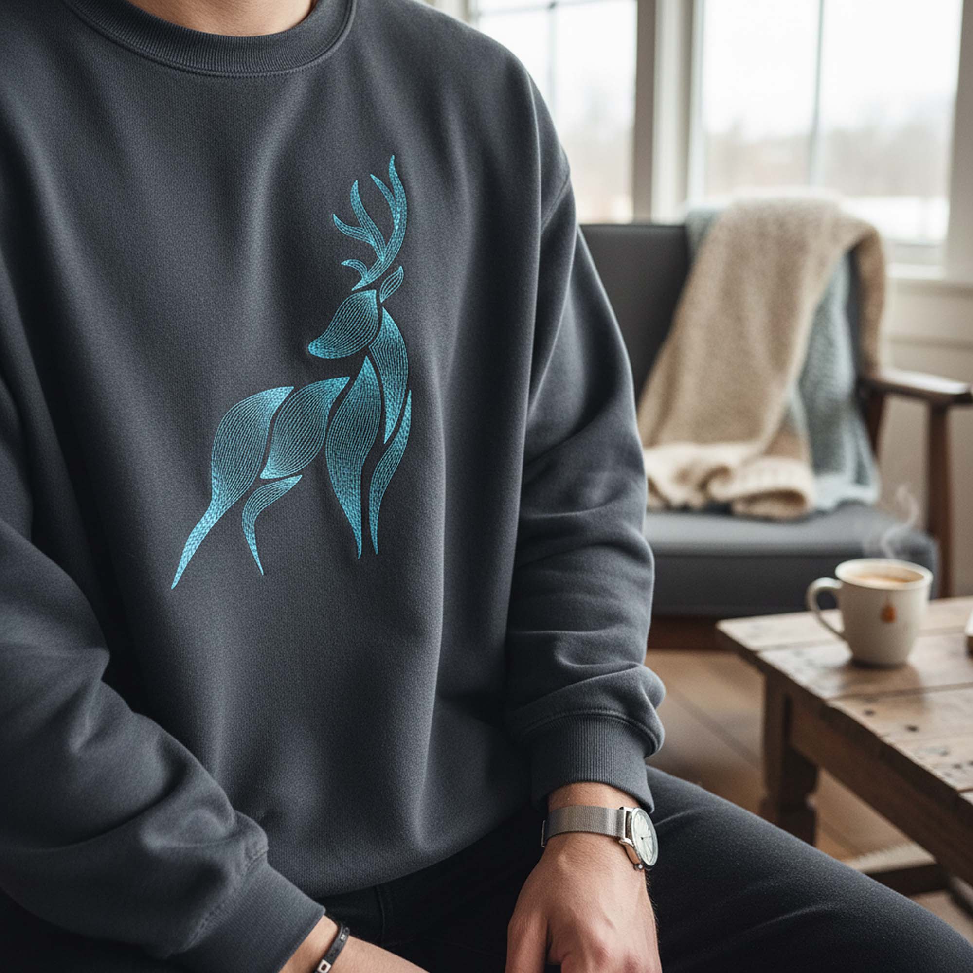 Elegant Deer Embroidery Design