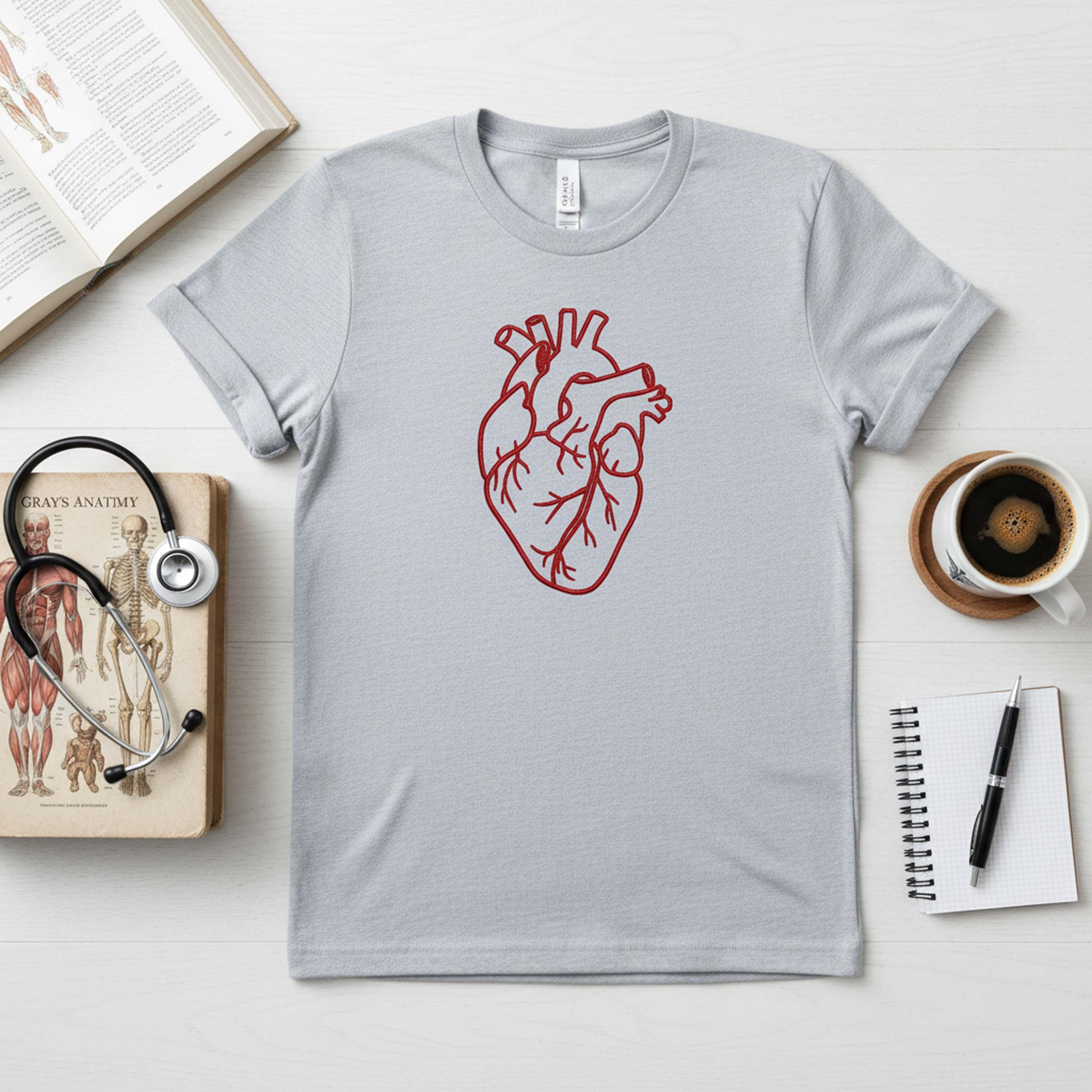 Anatomical Heart Machine Embroidery Design main preview