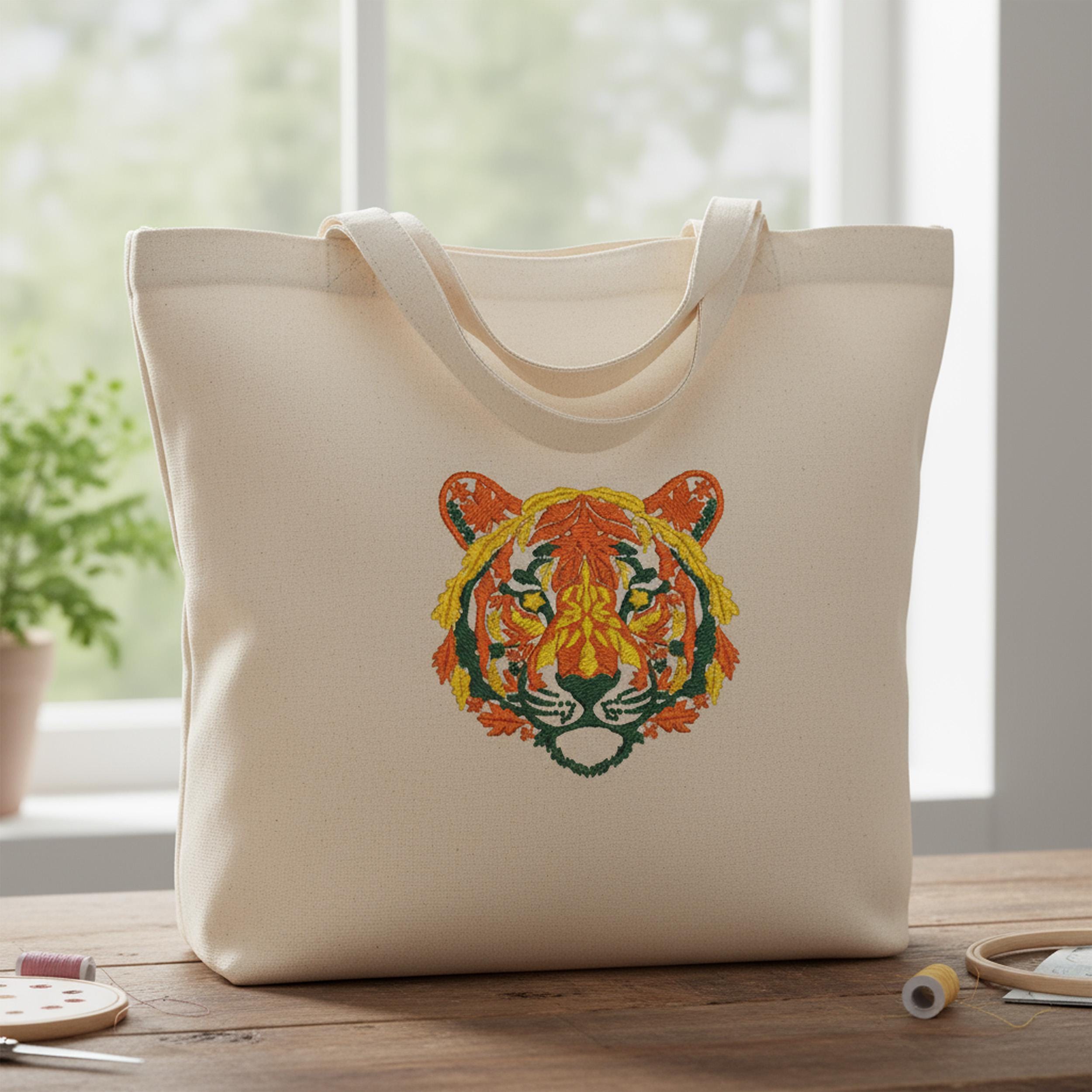 Autumn Tiger Machine Embroidery Design mockup preview 3