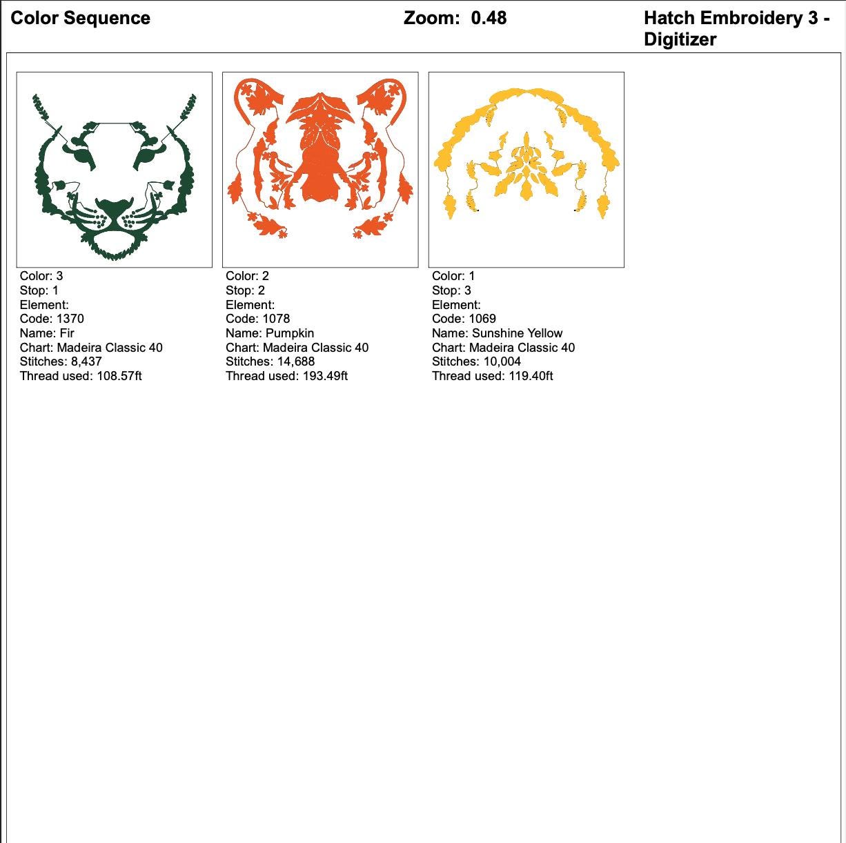 Autumn Tiger Machine Embroidery Design mockup preview 9