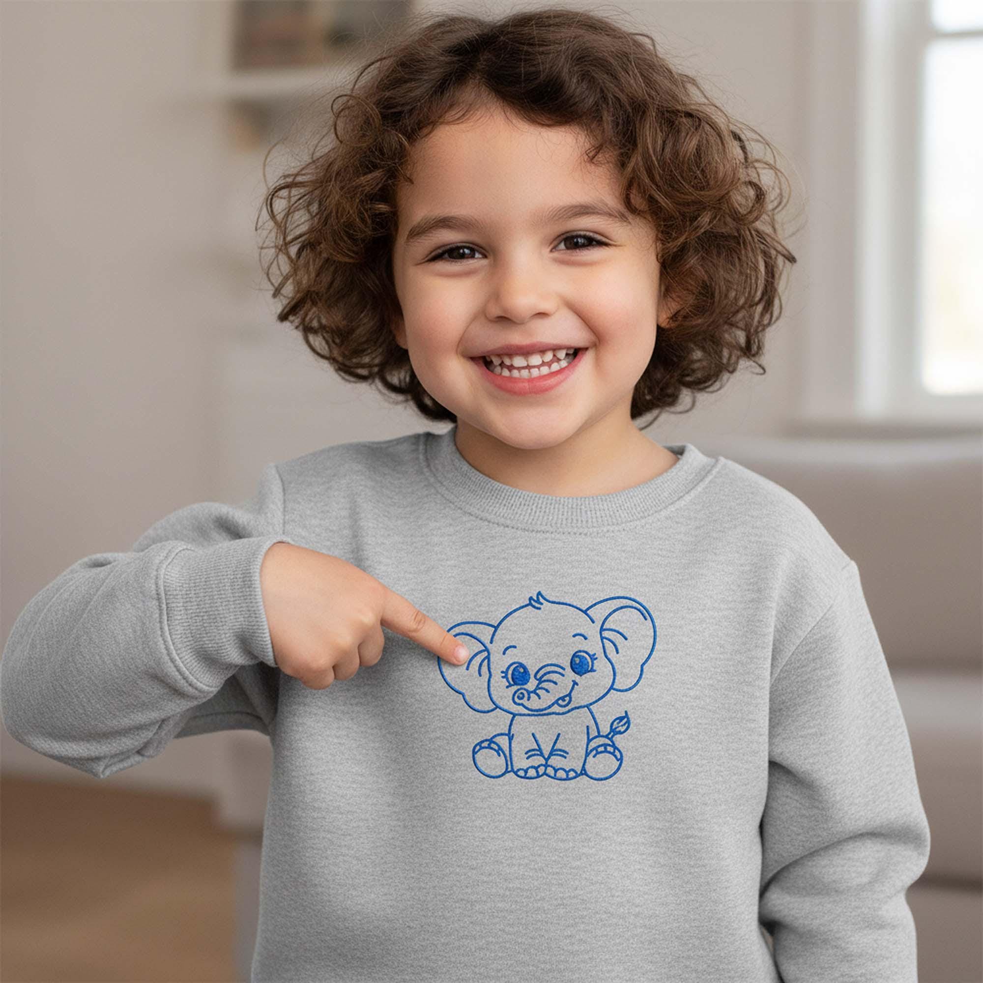Cartoon Baby Elephant Machine Embroidery Design worksheet